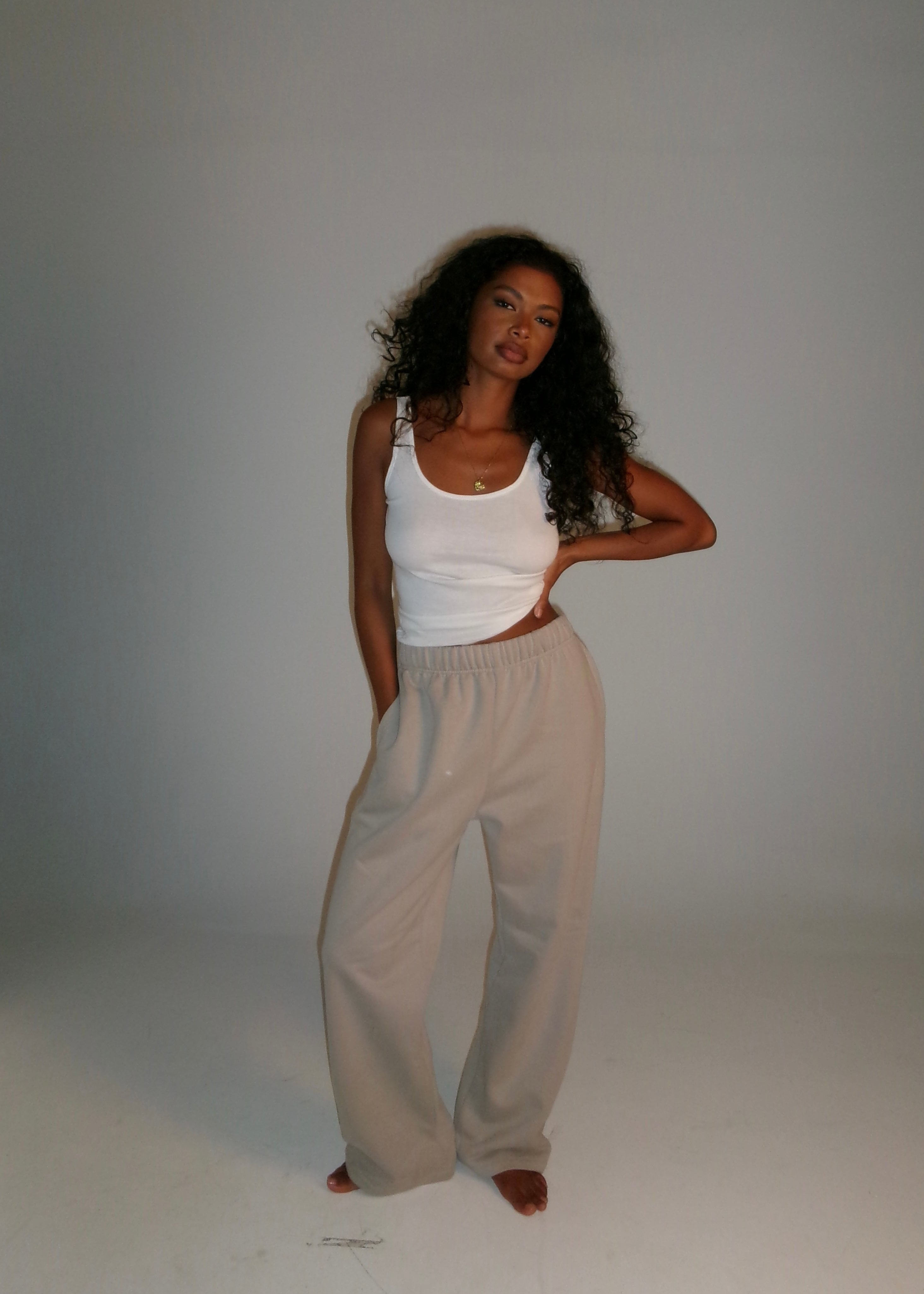 Comfort Zone Tracksuit Pants - Taupe
