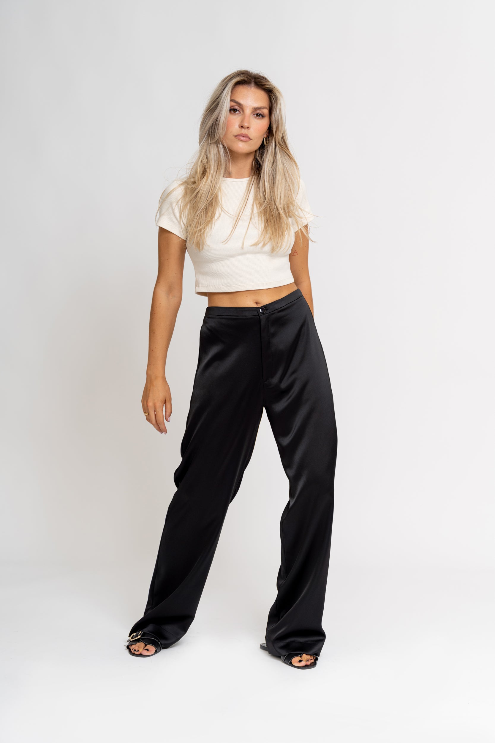 GS Cropped T-shirt - Beige