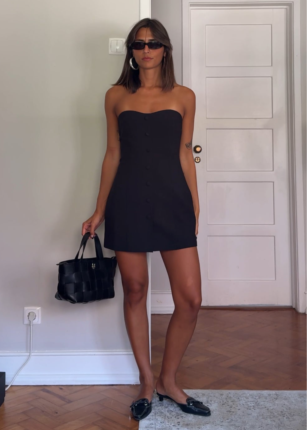 Jagger Strapless Mini Dress - Black