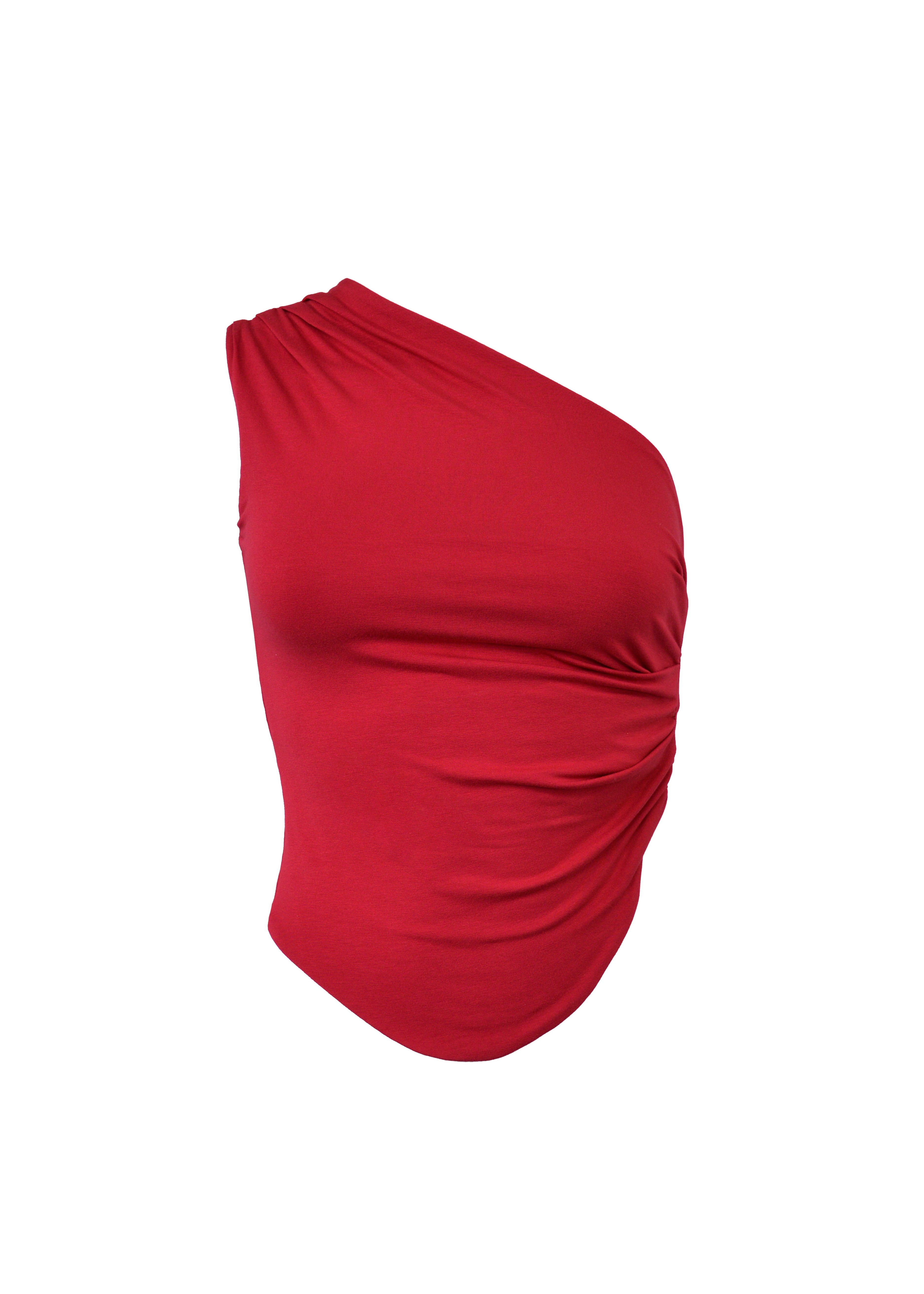 Anita One Shoulder Top - Red