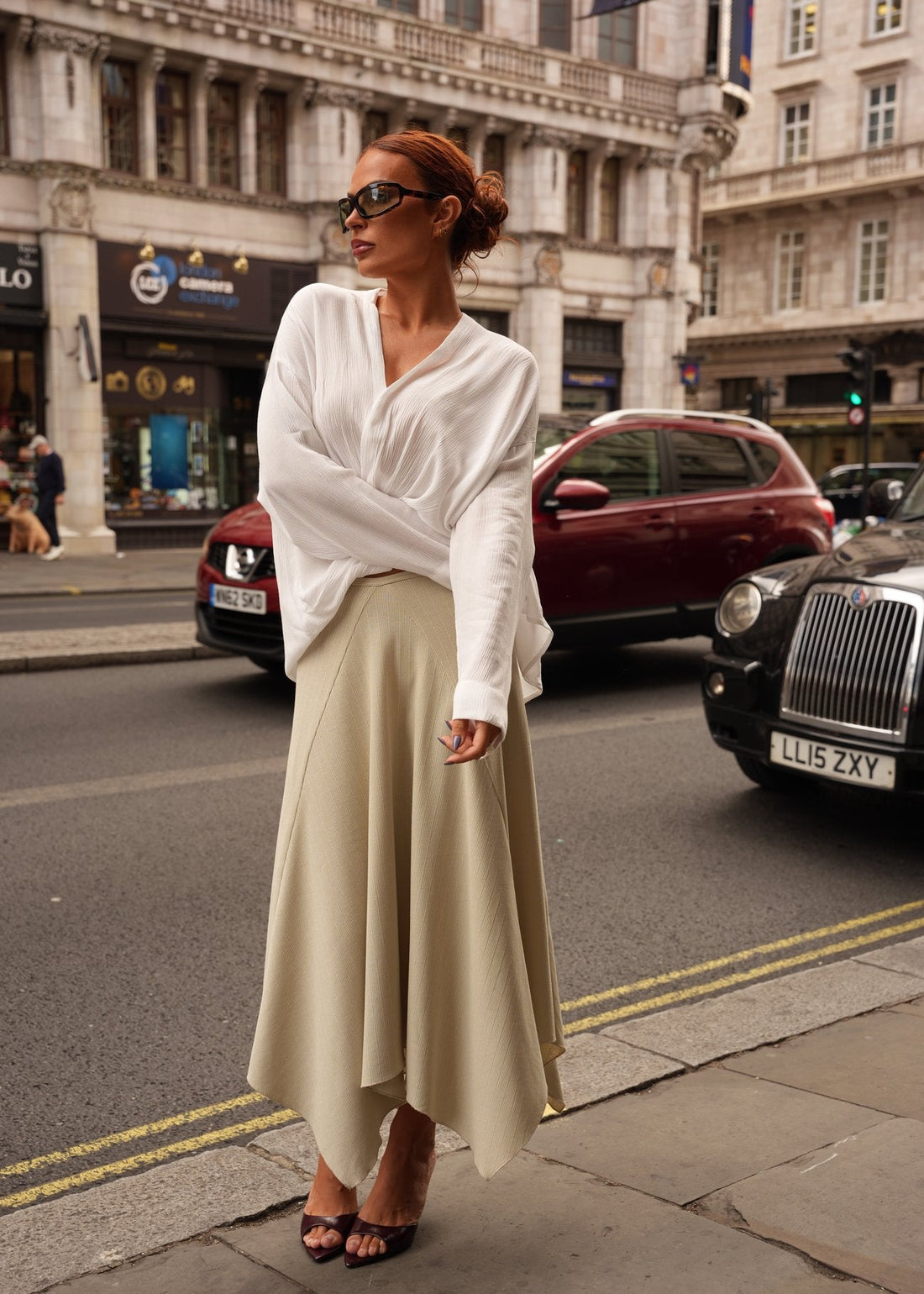 Nadia Handkerchief Midi Skirt