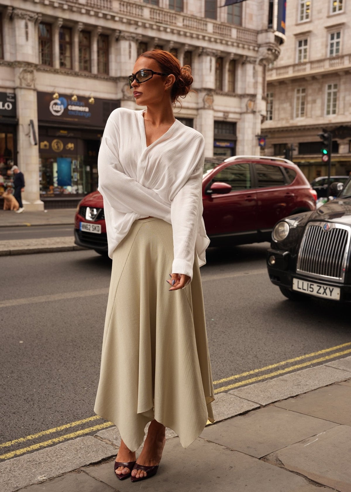 Nadia Handkerchief Midi Skirt