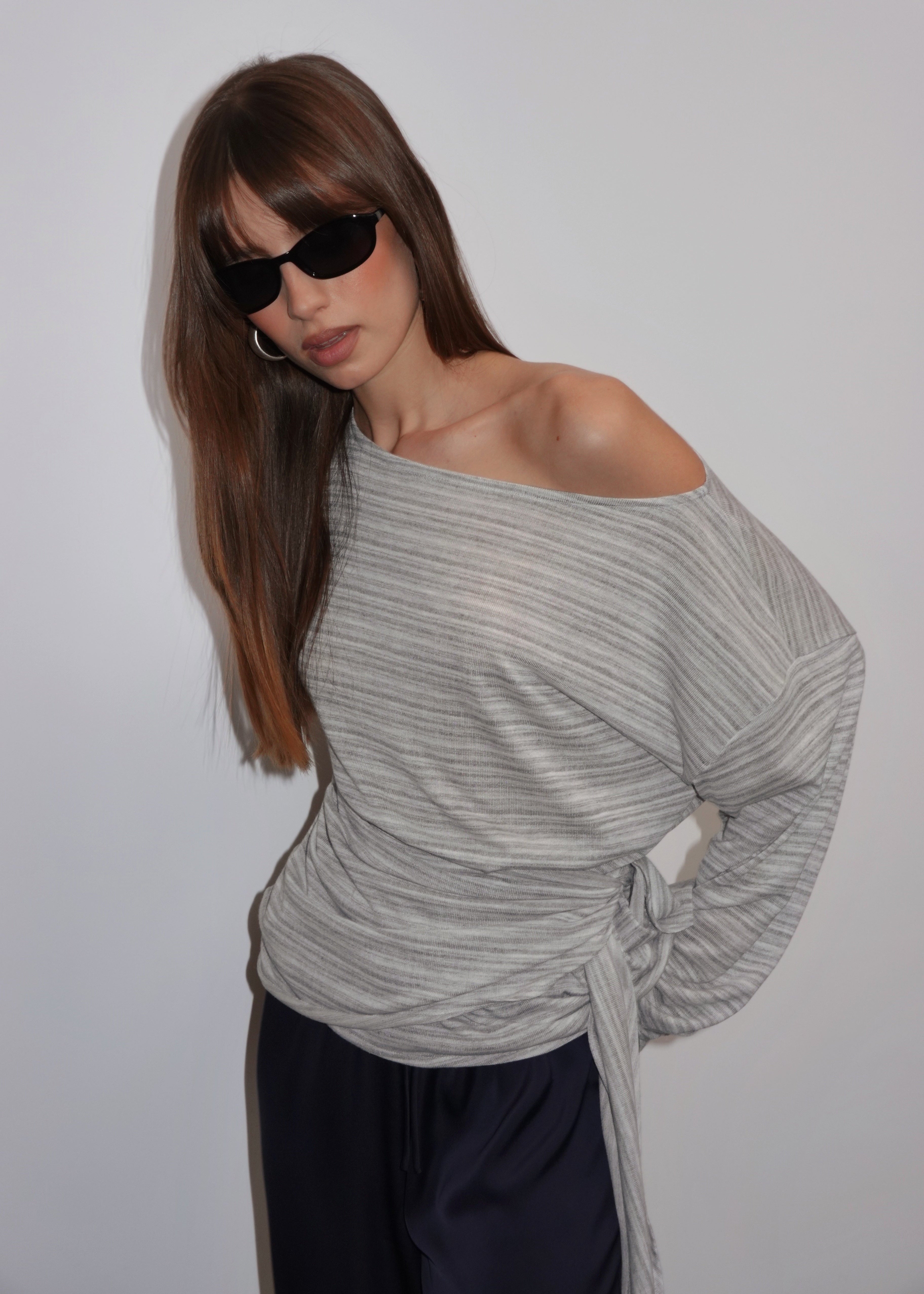 Penelope Off-The-Shoulder Wrap Sweater