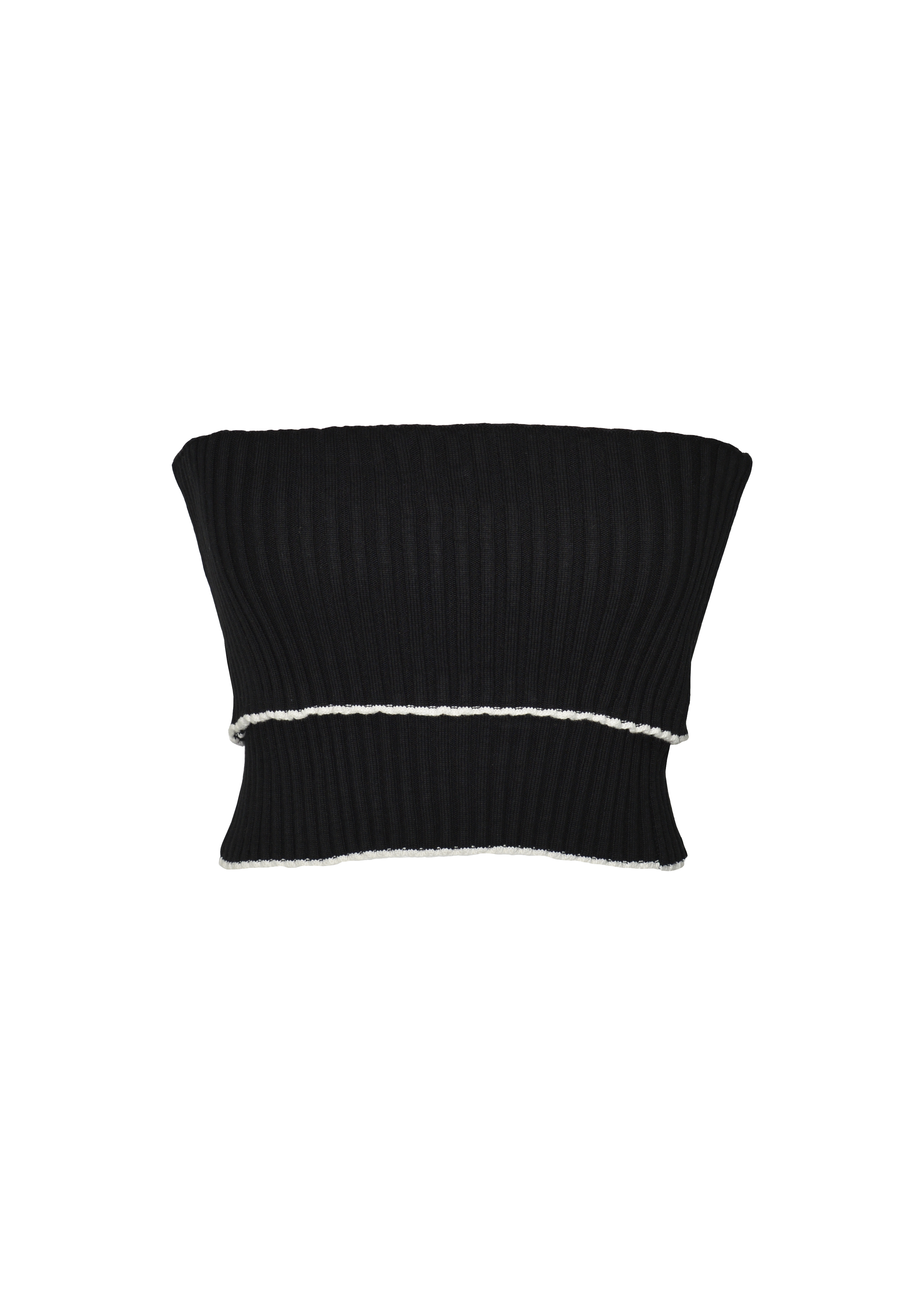 Giselle Bandeau Knitted Top - Black