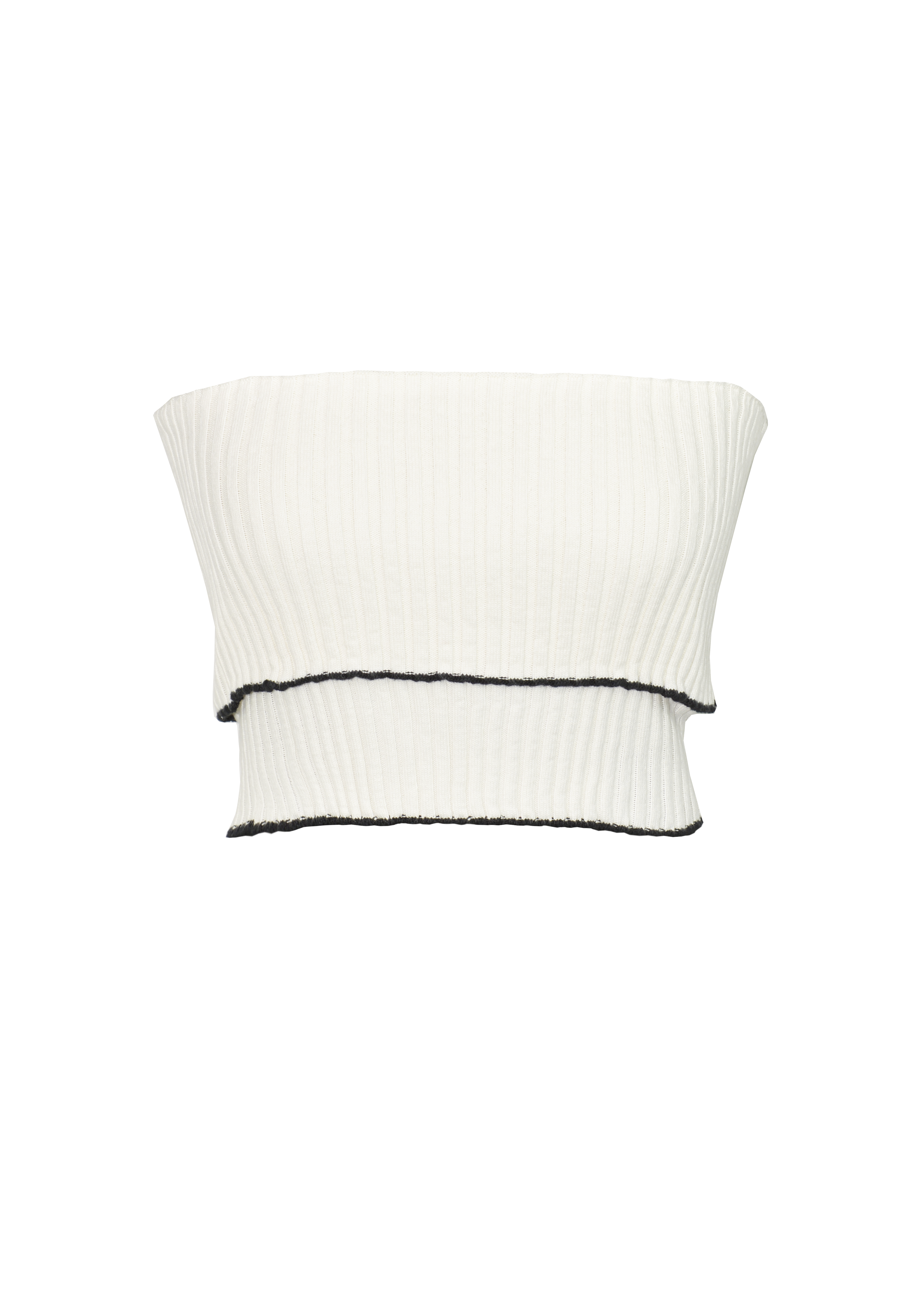 Giselle Bandeau Knitted Top - White