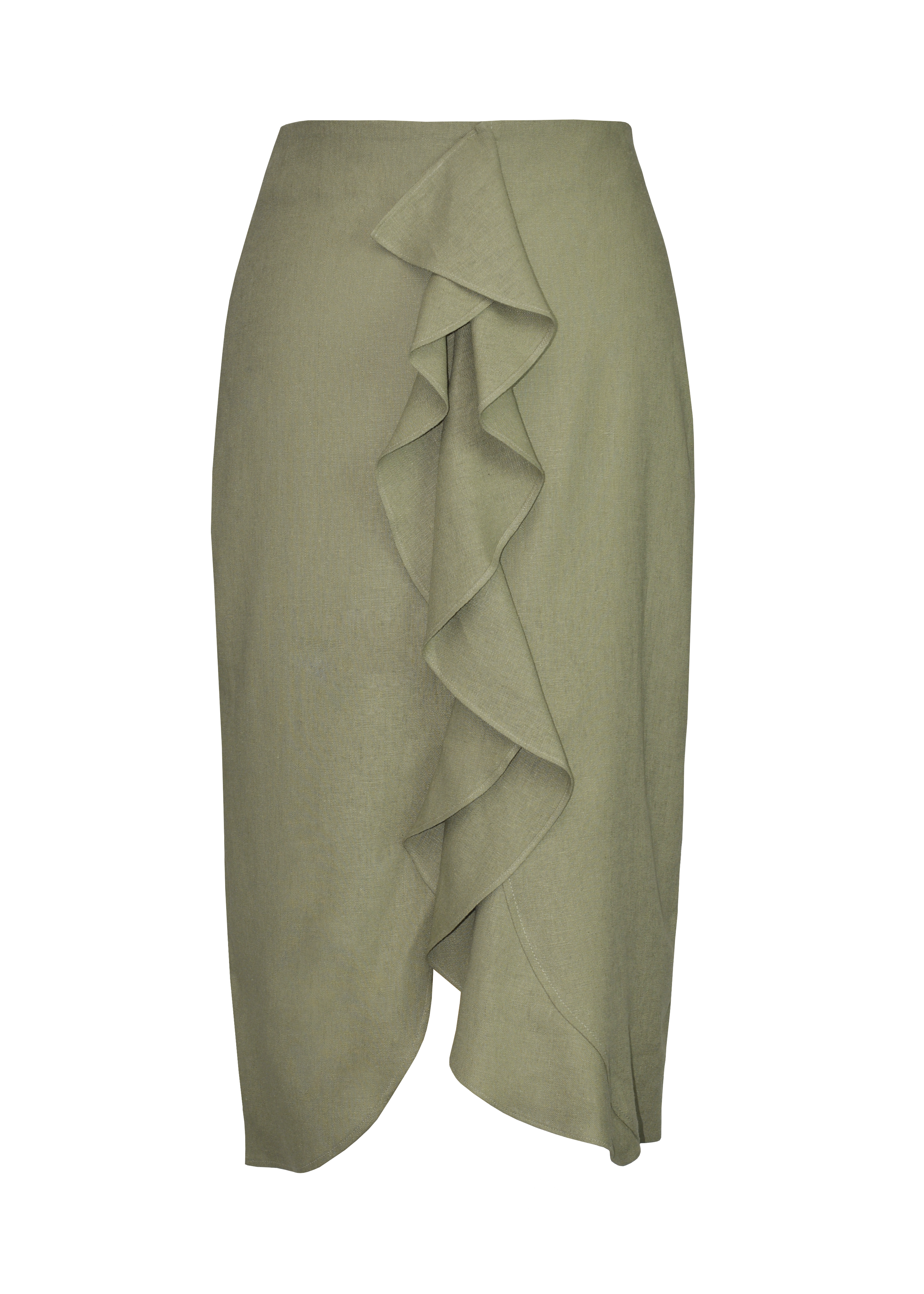 Najah Linen Skirt - Green