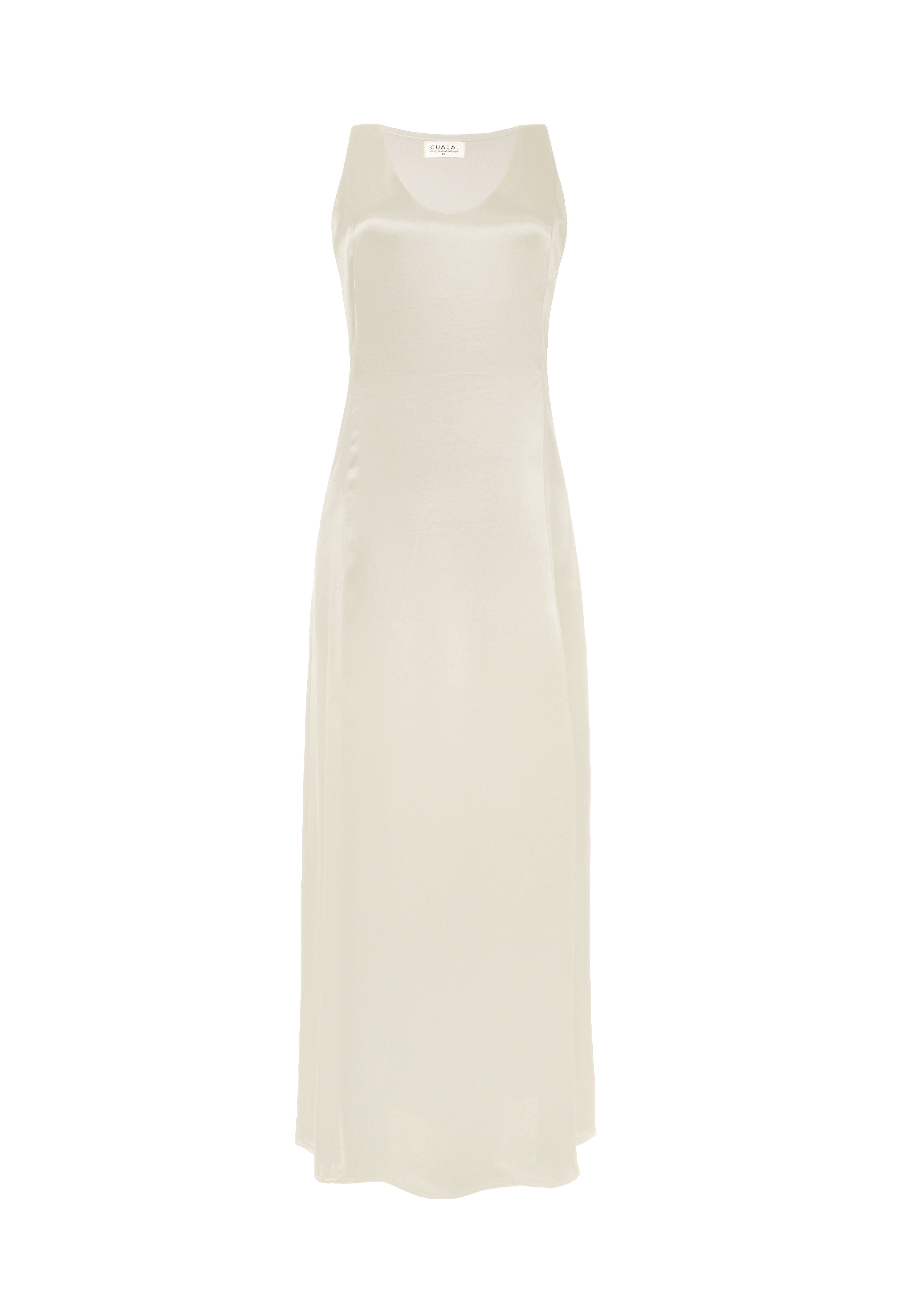 Elena Long Satin Dress - Champagne