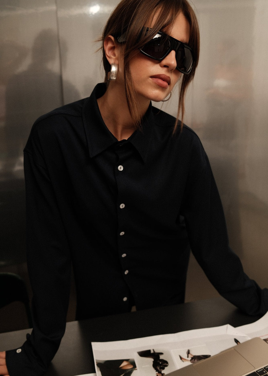 Jadis Oversized Overshirt - Navy