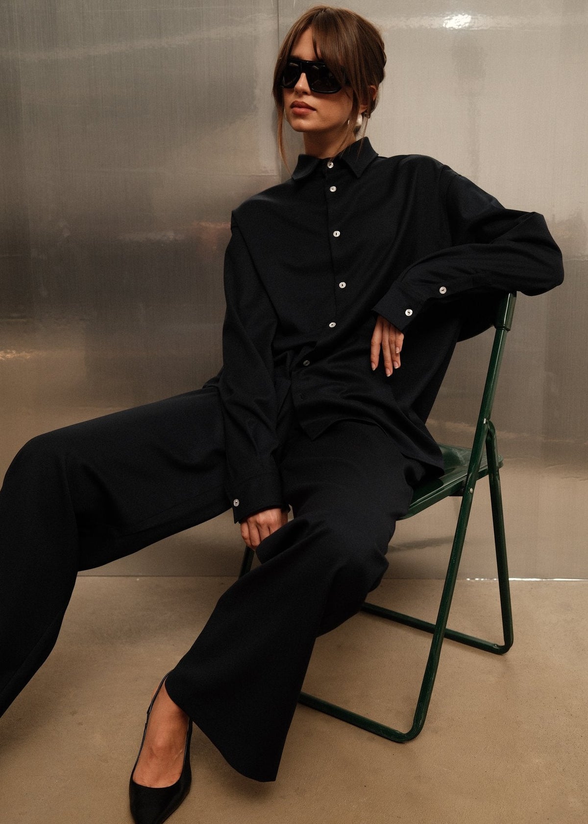 Jadis Oversized Overshirt - Navy