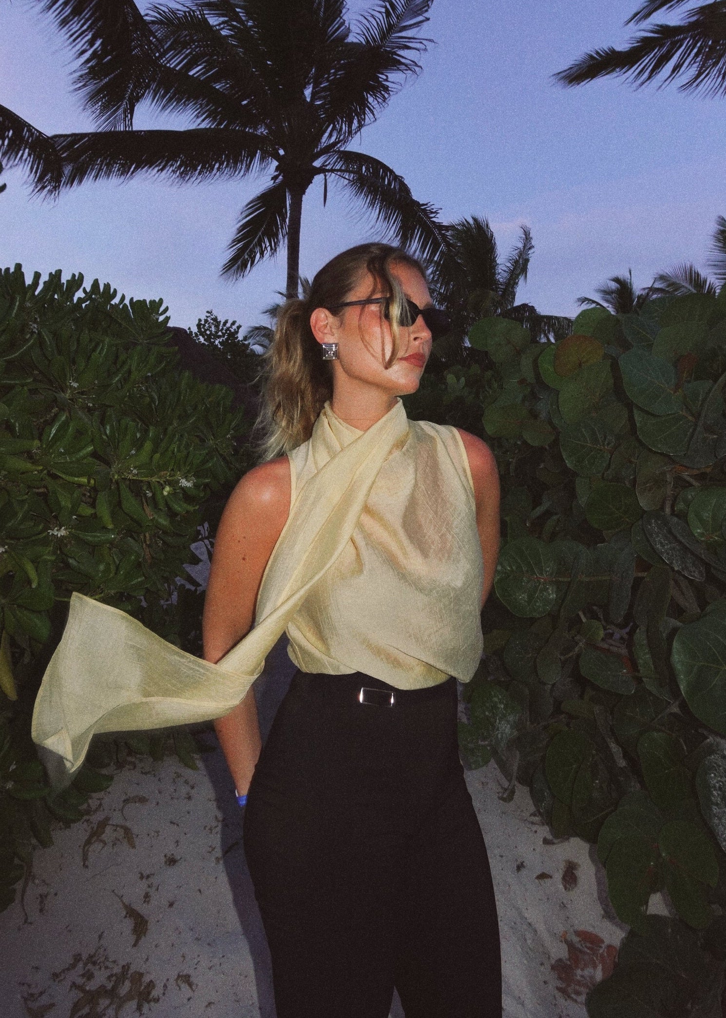 Brisa Back-Drape Top - Butter Yellow