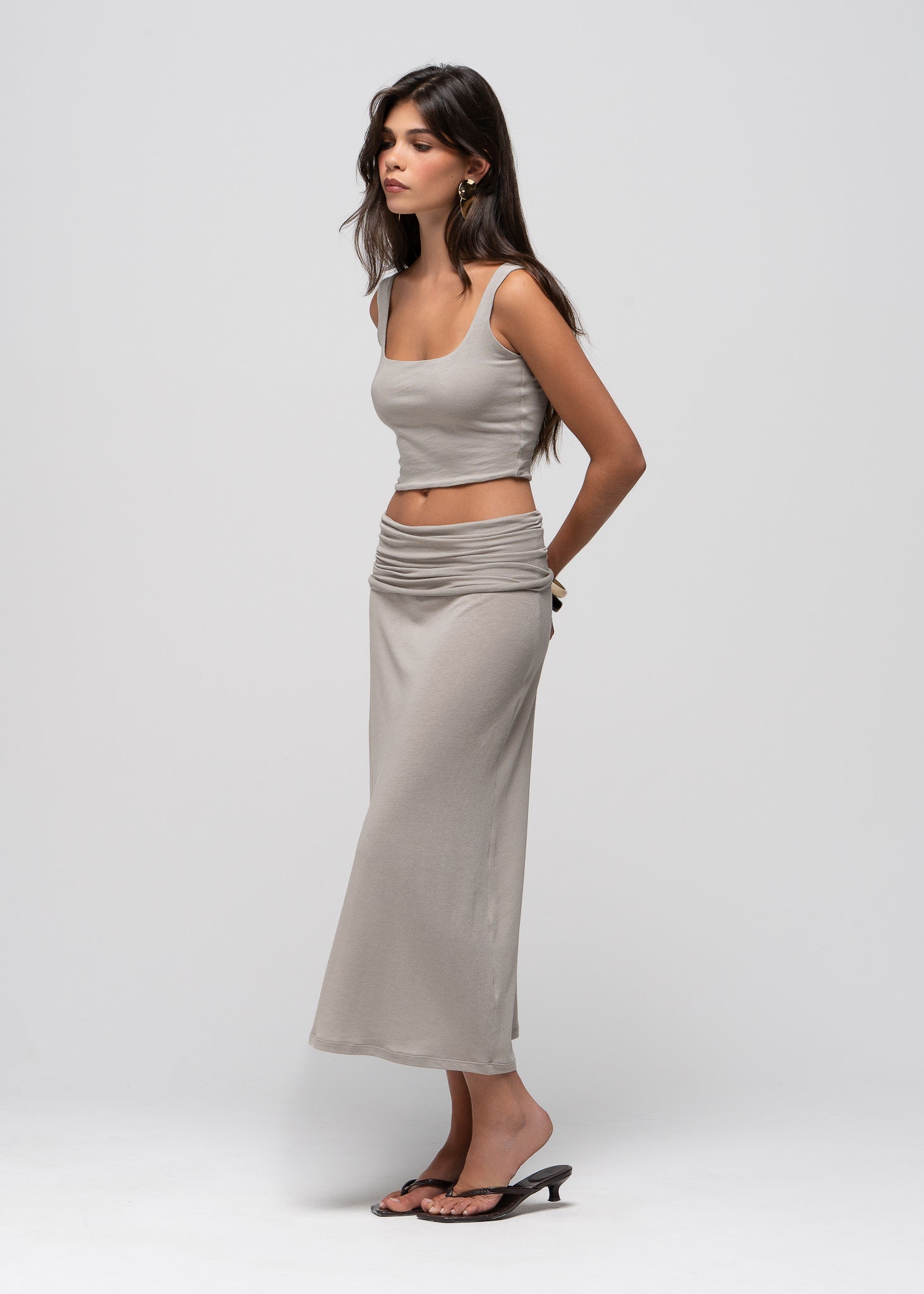 Delilah Multyway Maxi Dress - Beige