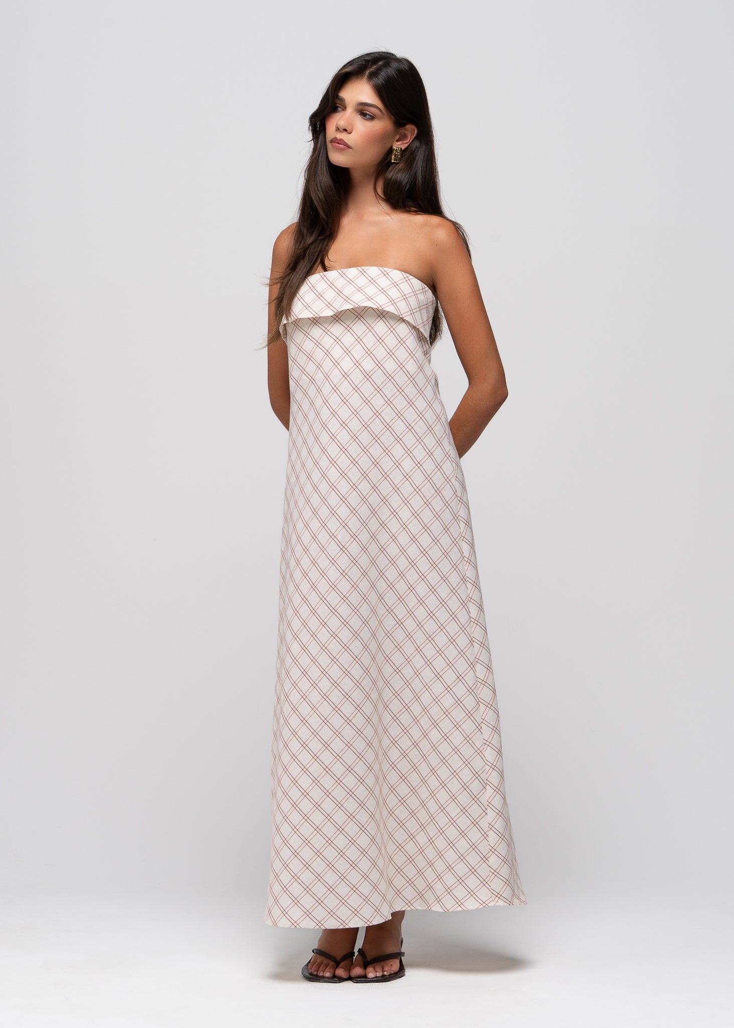 Alba Strapless Organic Cotton Maxi Dress