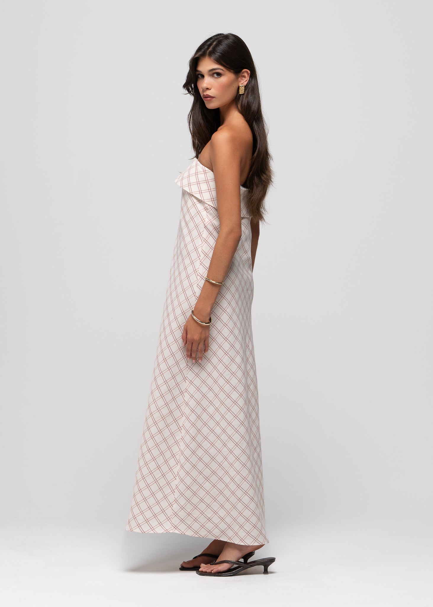 Alba Strapless Organic Cotton Maxi Dress