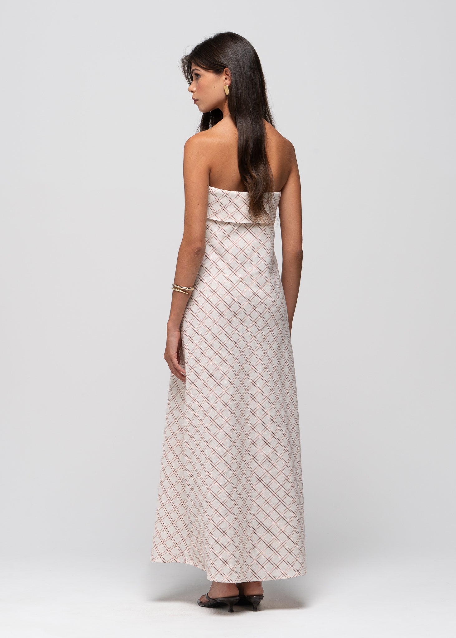 Alba Strapless Organic Cotton Maxi Dress
