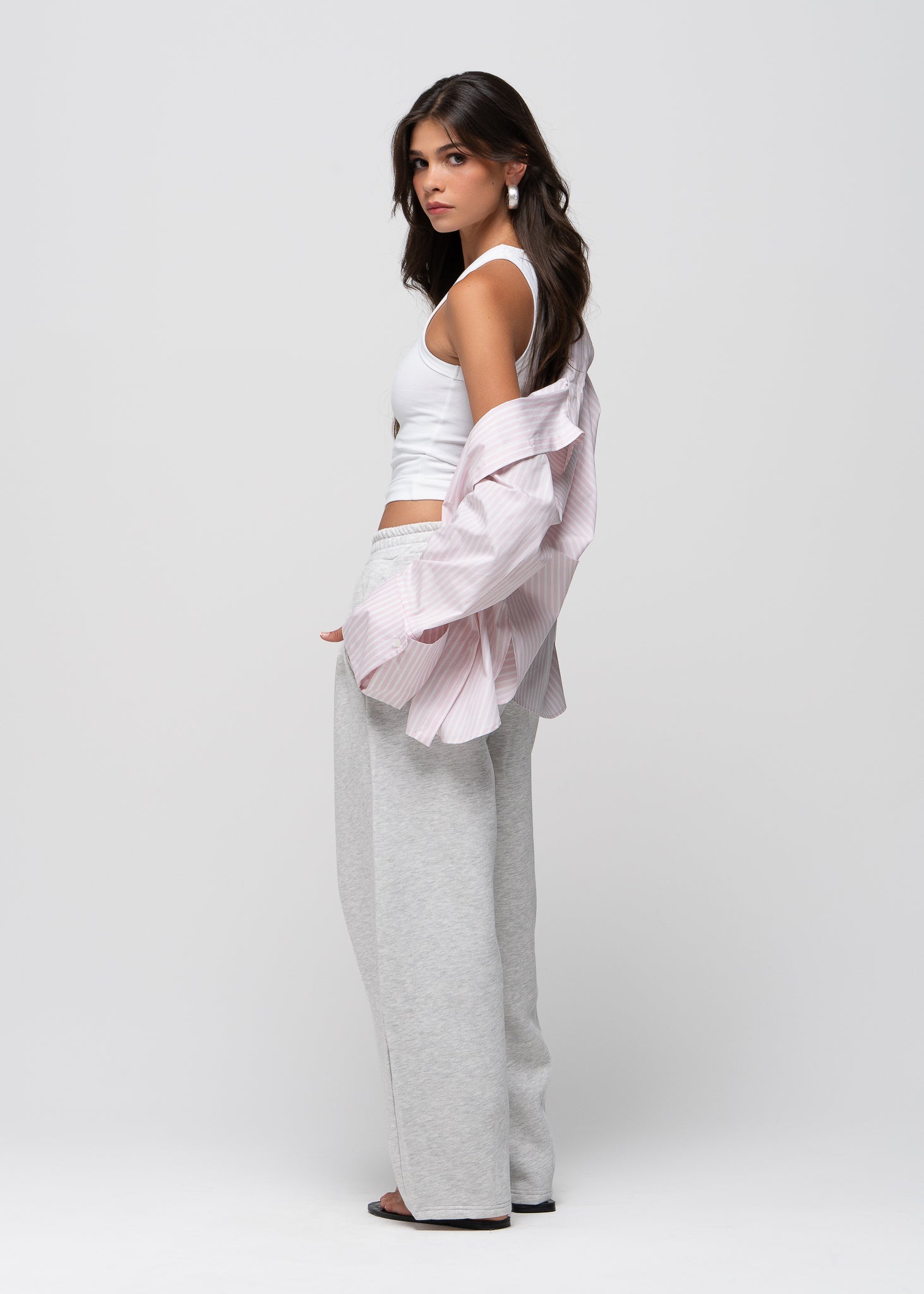 Comfort Fleece Barrel Sweatpants - Grey