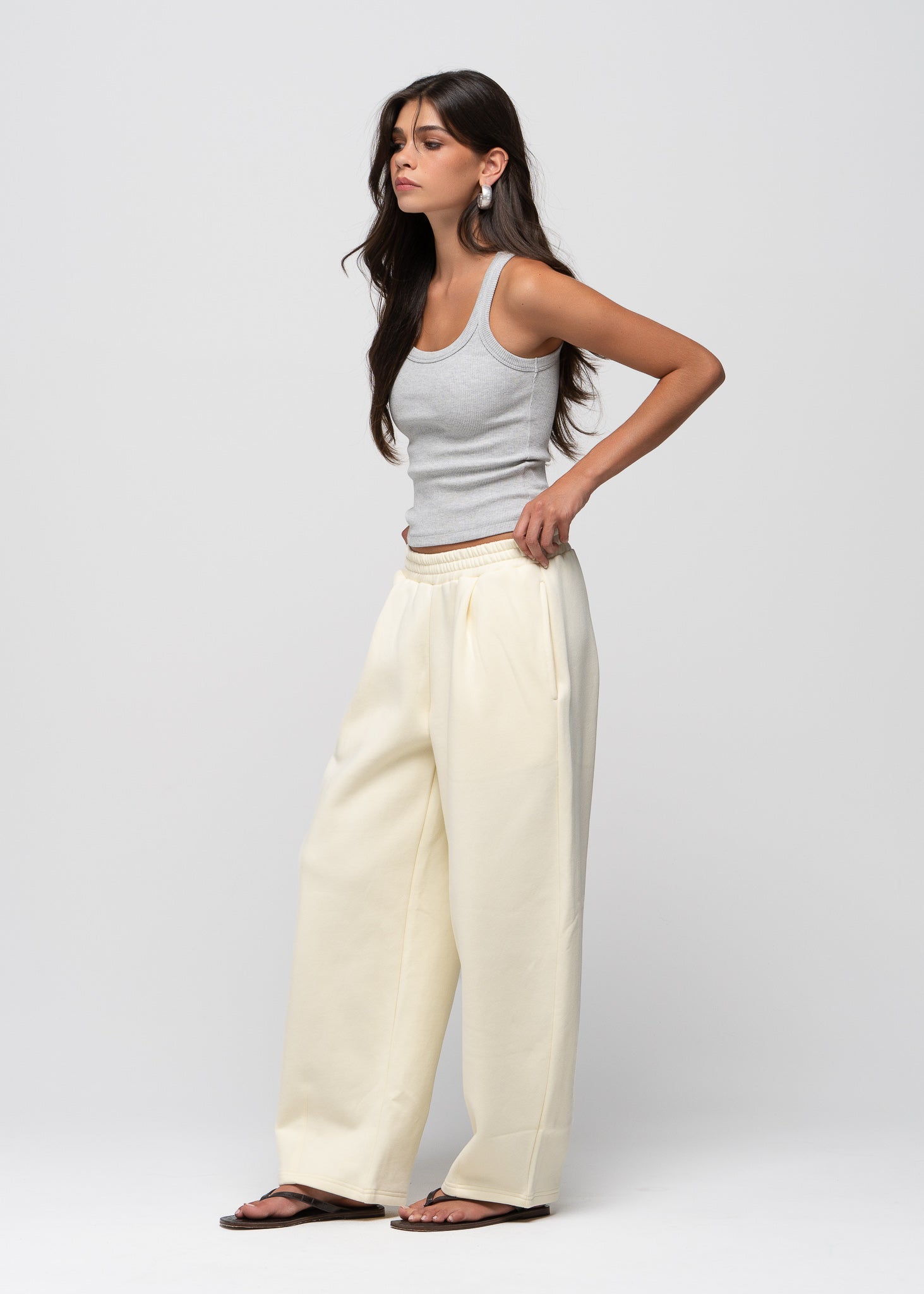 Comfort Fleece Barrel Sweatpants - Baby Yellow