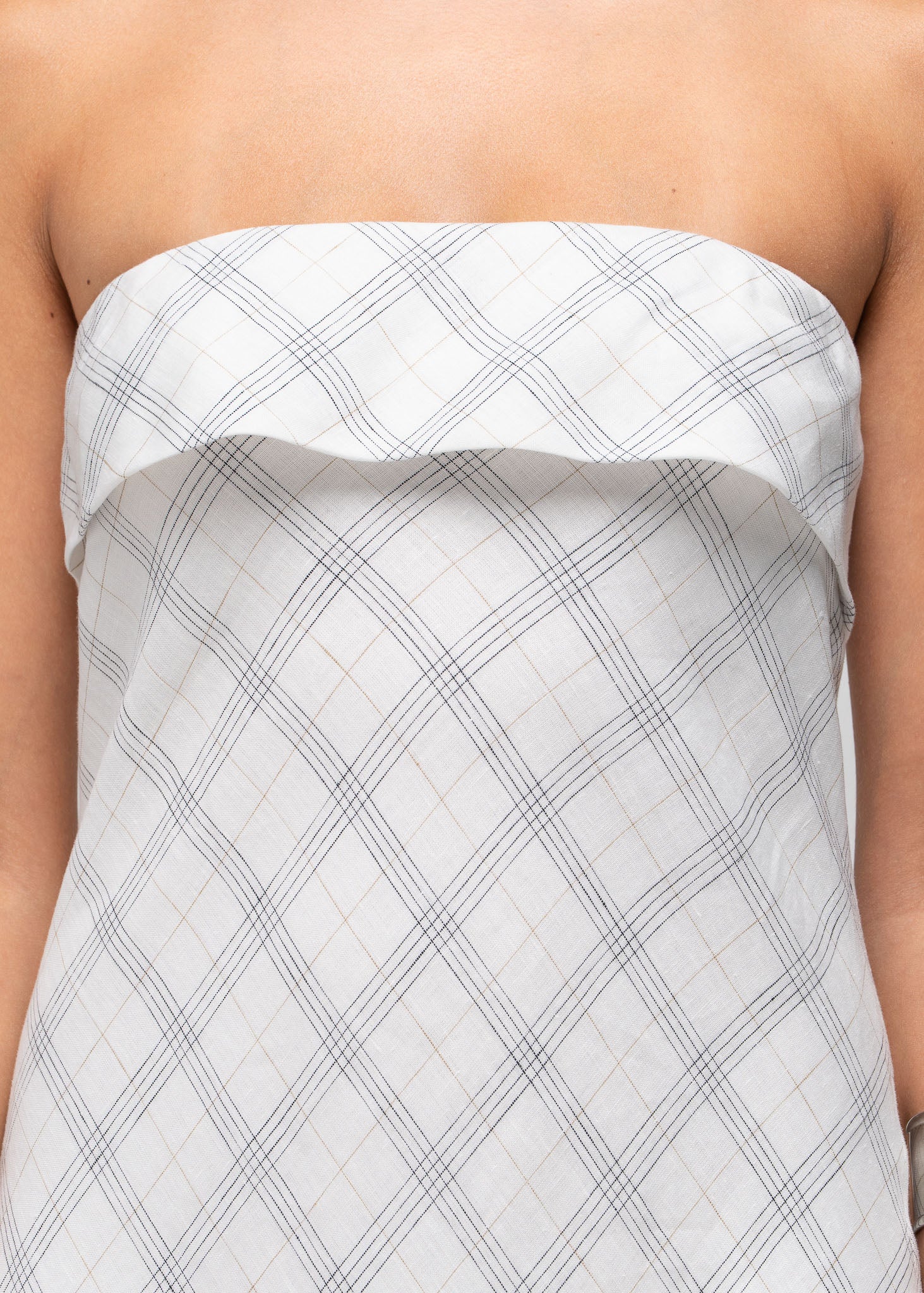 Alba Strapless Linen Maxi Dress