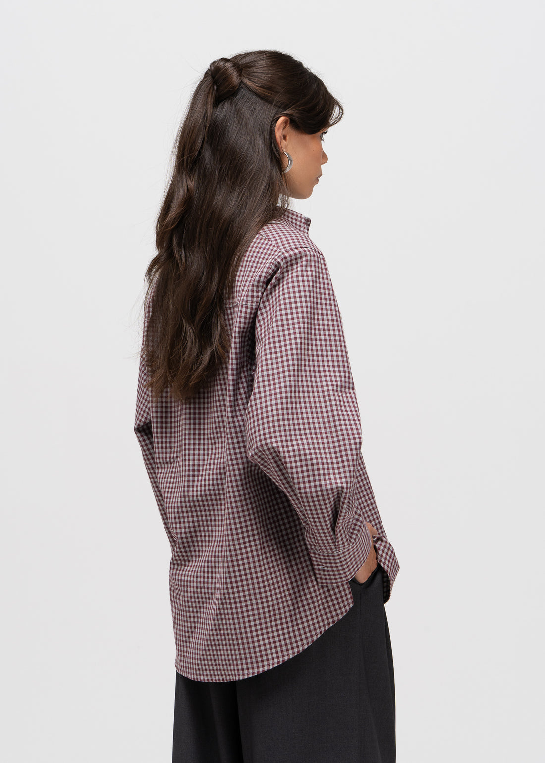 Kelly Gingham Shirt - Burgundy