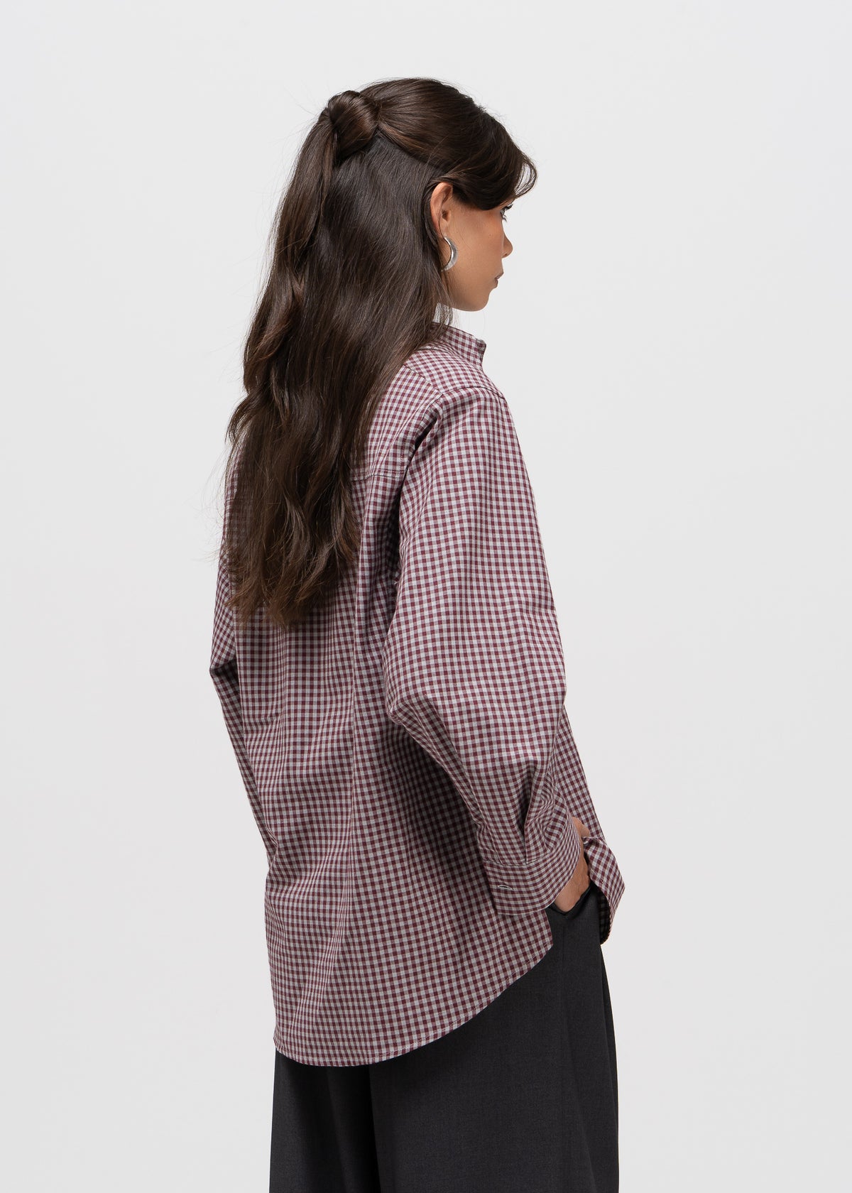 Kelly Gingham Shirt - Burgundy