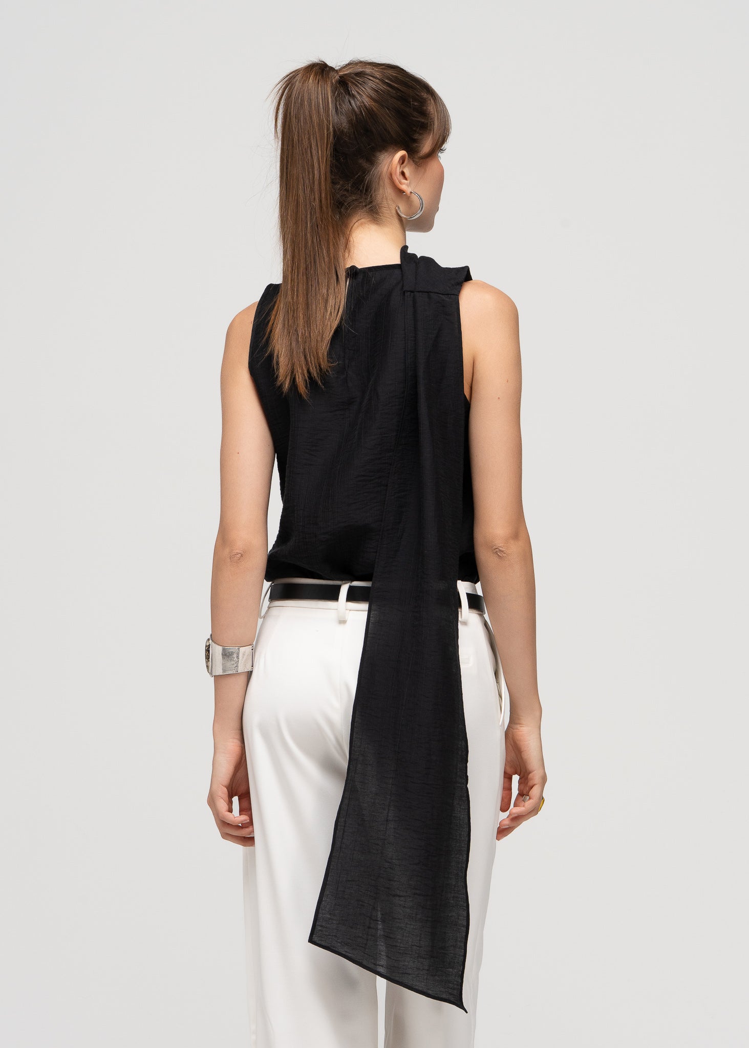 Brisa Back-Drape Top - Black