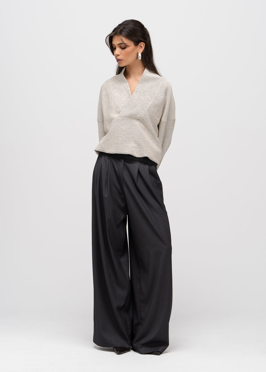 Stone Relaxed Sweater - Off-White