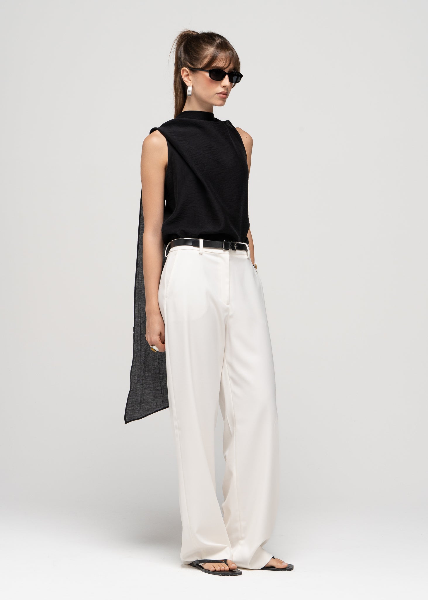 Brisa Back-Drape Top - Black