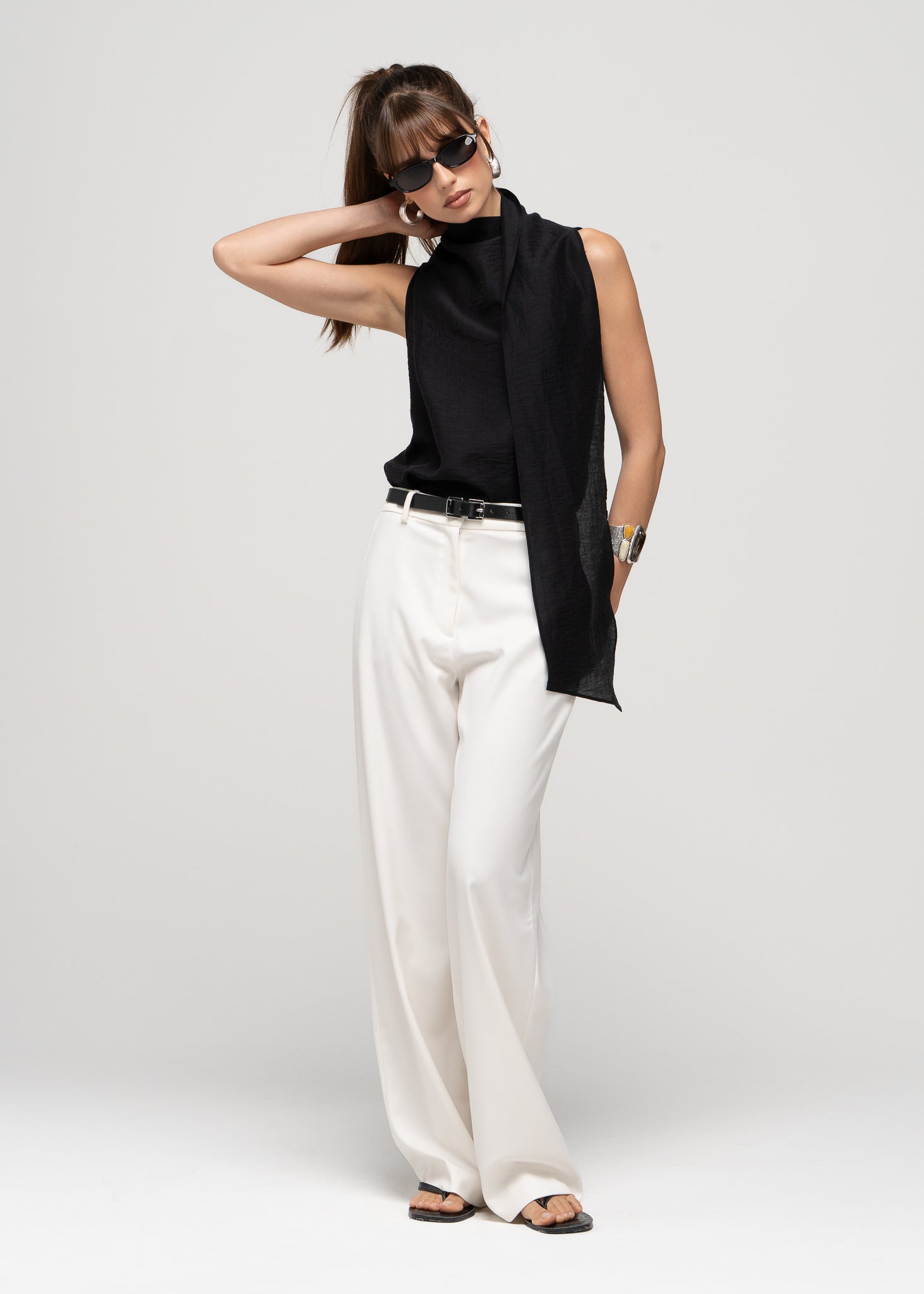 Brisa Back-Drape Top - Black
