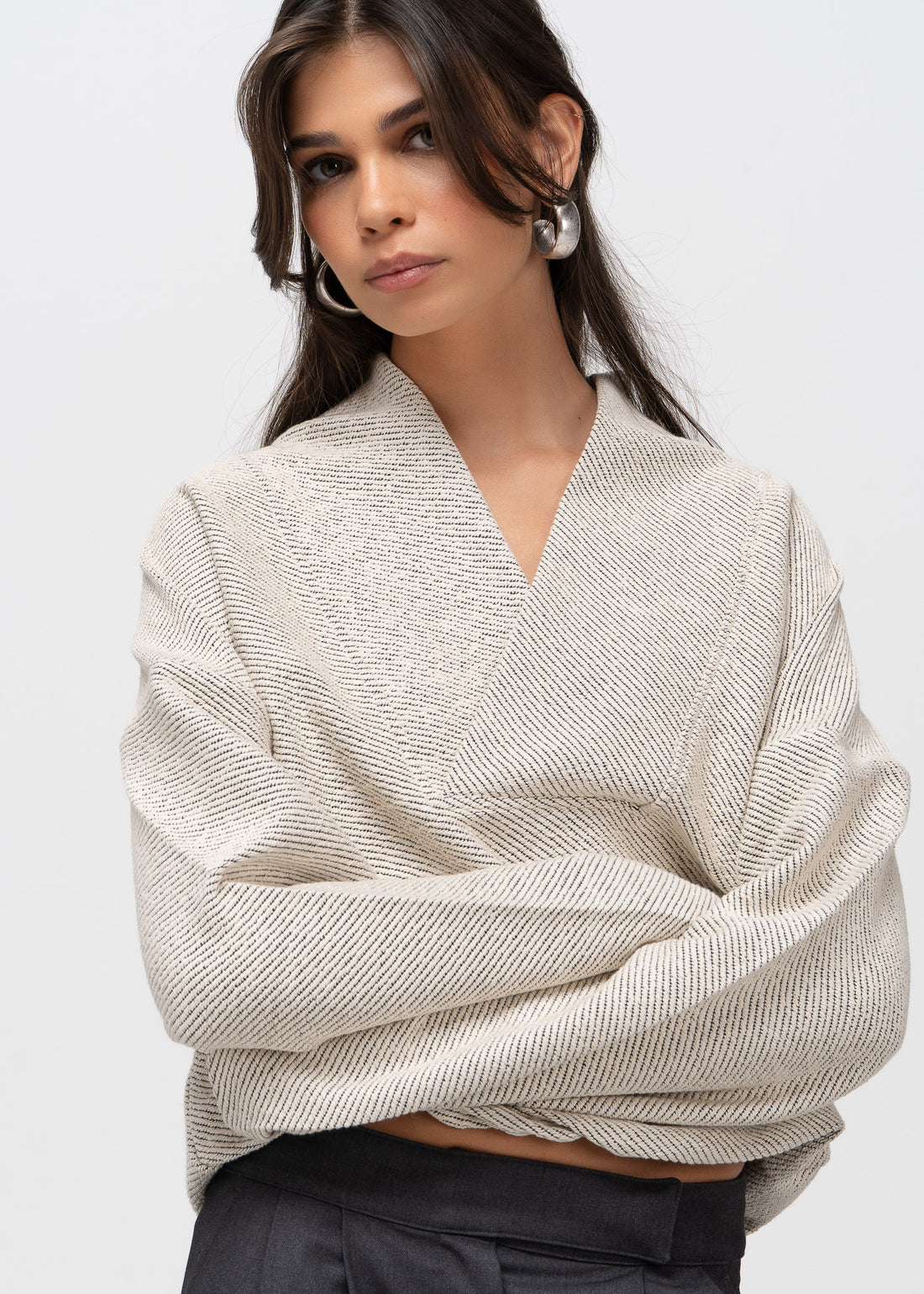 Stone Relaxed Sweater - Off-White