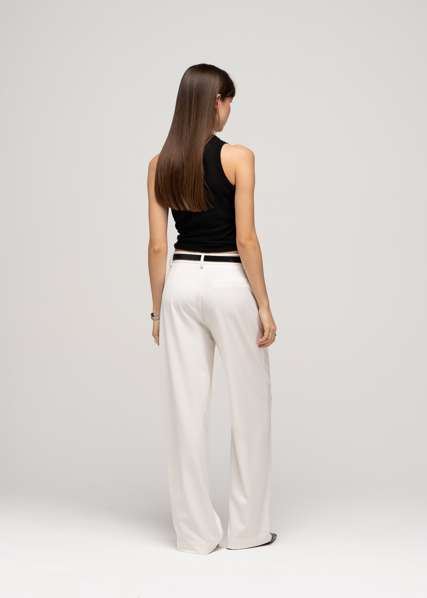 Jadis Mid-Waist Tailored Trousers - Off-White