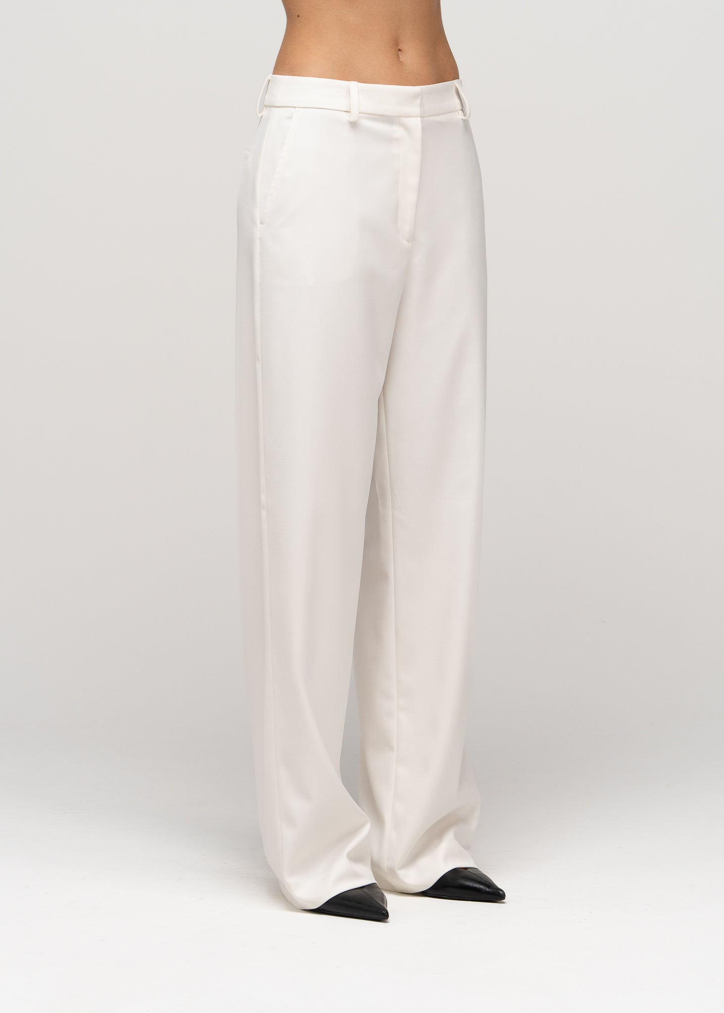 Jadis Mid-Waist Tailored Trousers - Off-White