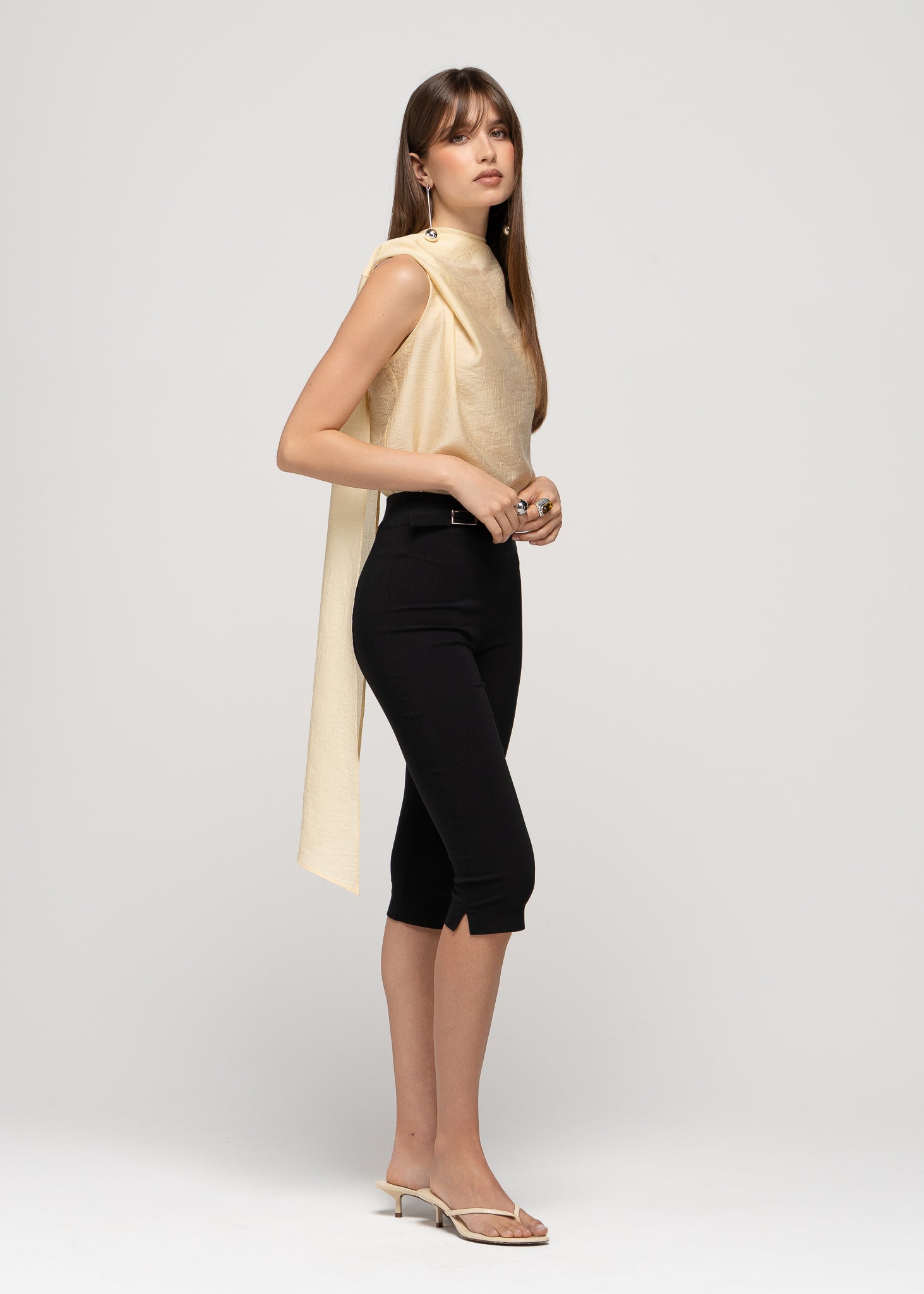 Brisa Back-Drape Top - Butter Yellow