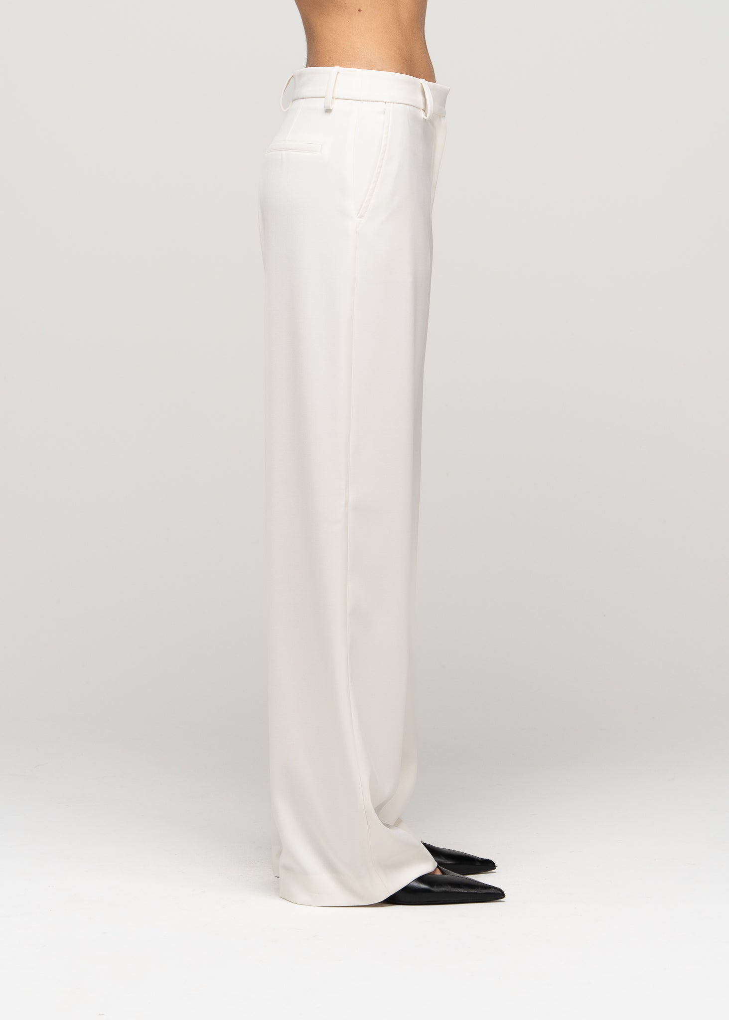 Jadis Mid-Waist Tailored Trousers - Off-White