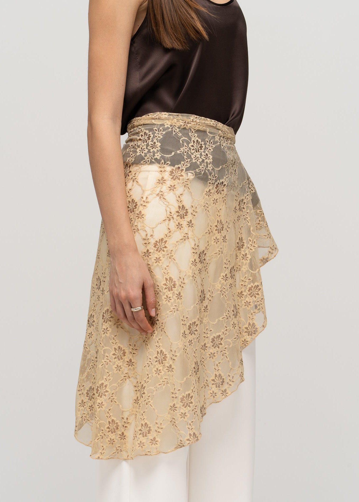 Ali Lace Wrap Scarf with Pin