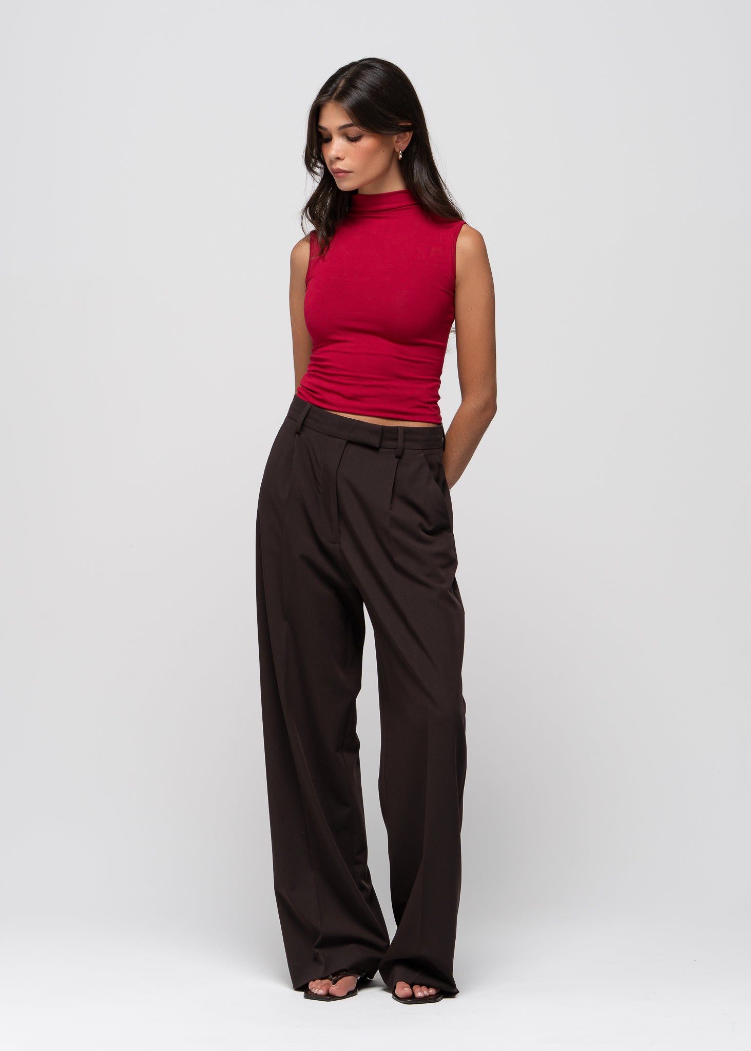 Jagger Tailored Trousers - Brown