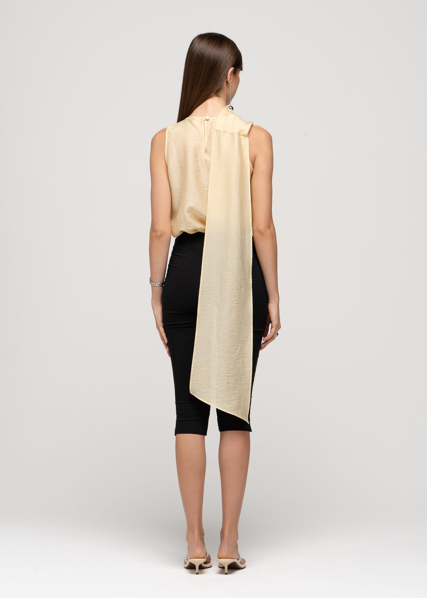 Brisa Back-Drape Top - Butter Yellow