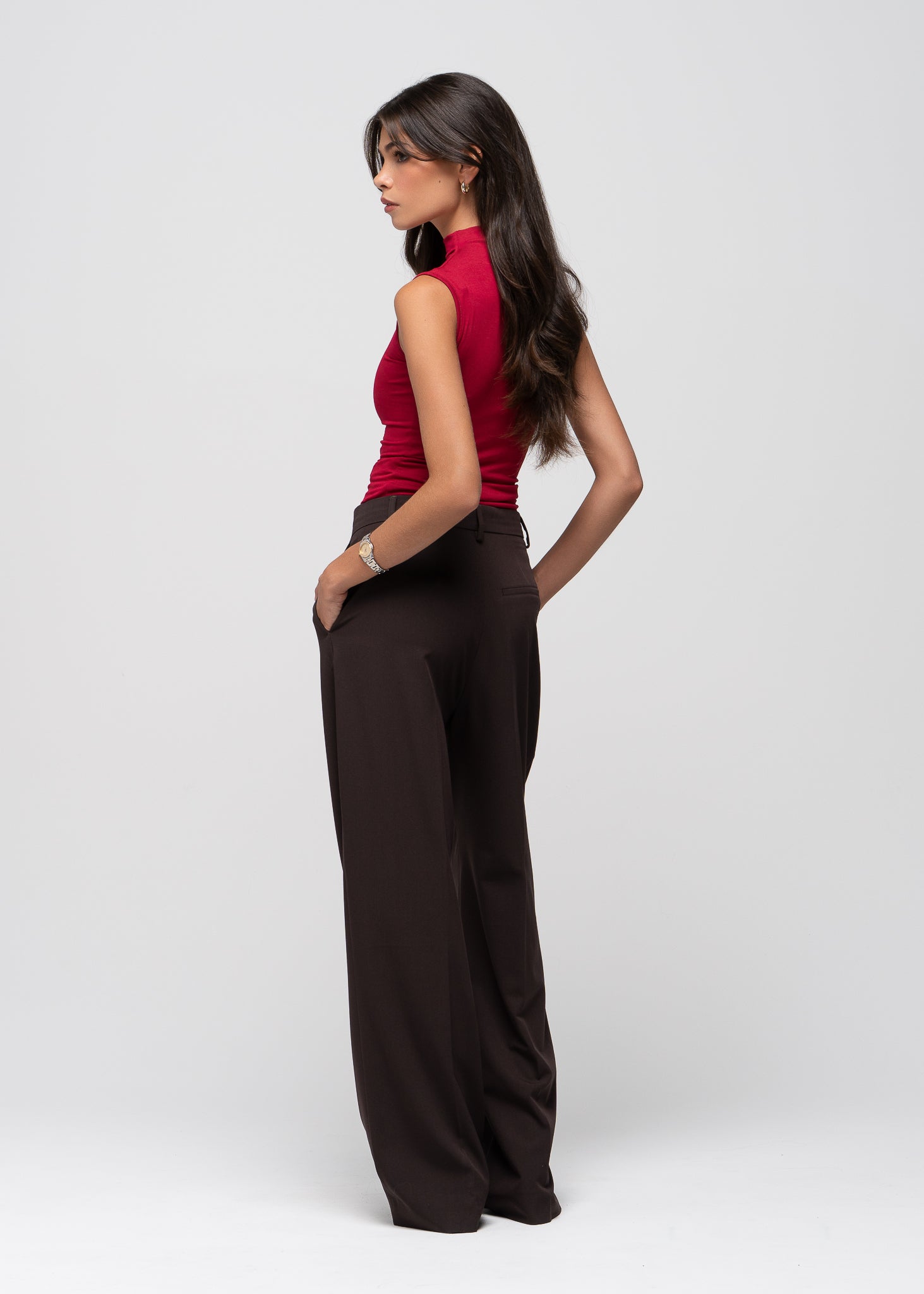 Jagger Tailored Trousers - Brown