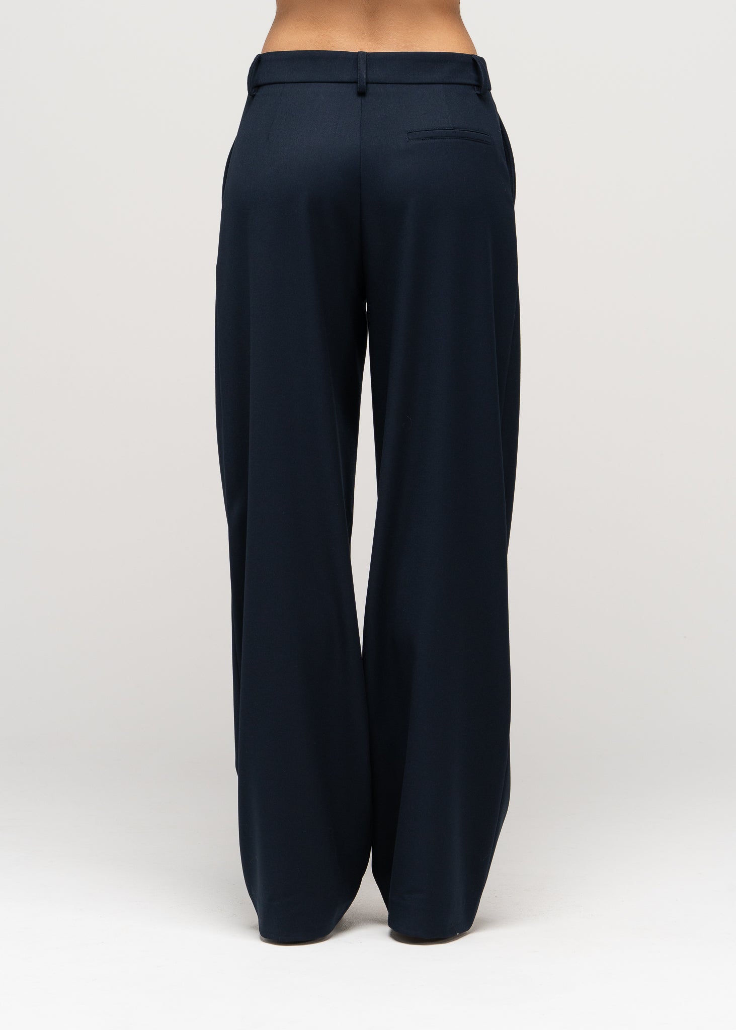 Jadis Mid-Waist Tailored Trousers - Navy Blue