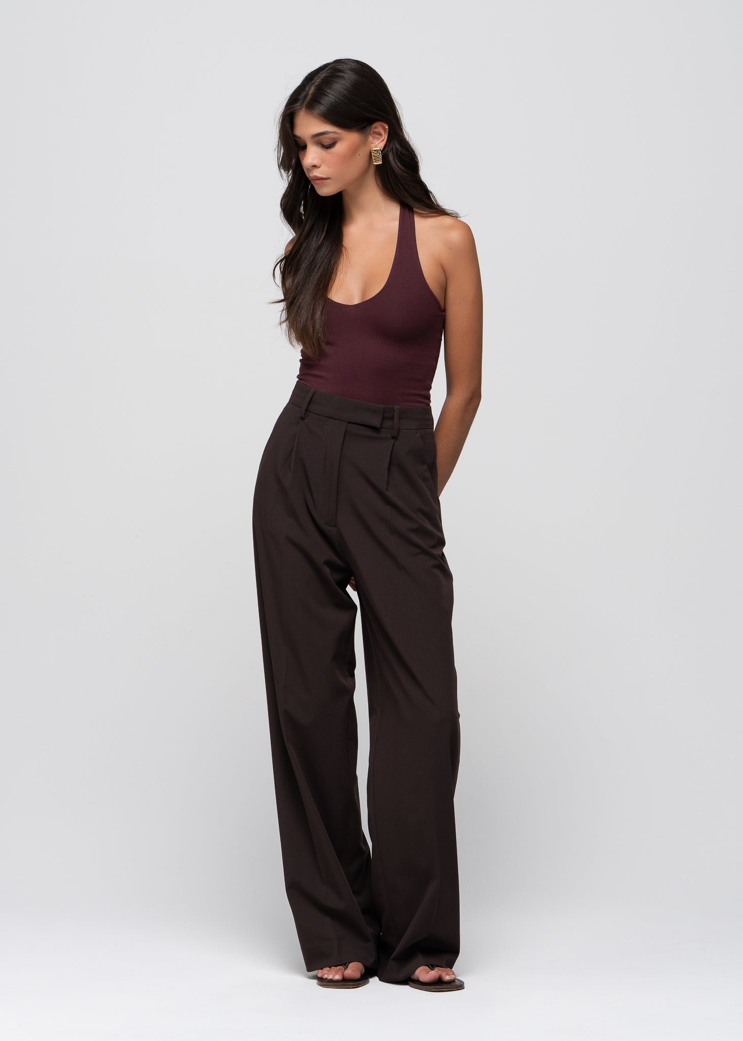 Jagger Tailored Trousers - Brown