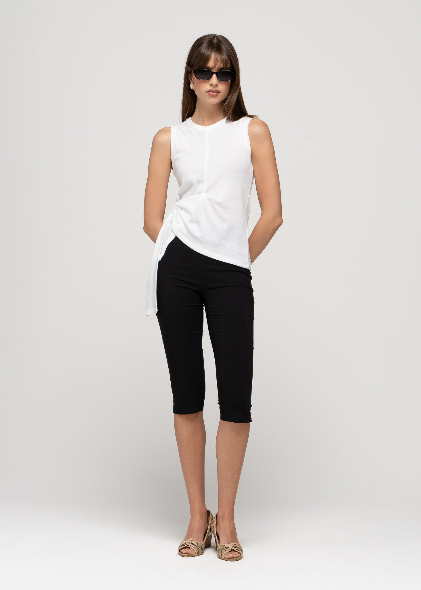 Bri Twisted Tank-Top - White