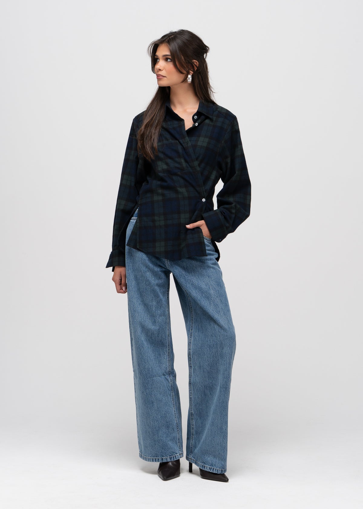 Kelly Tartan Shirt - Navy & Green