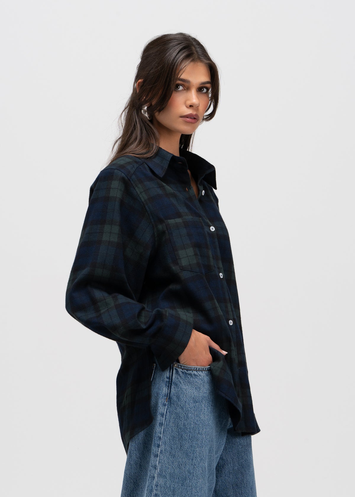 Kelly Tartan Shirt - Navy & Green