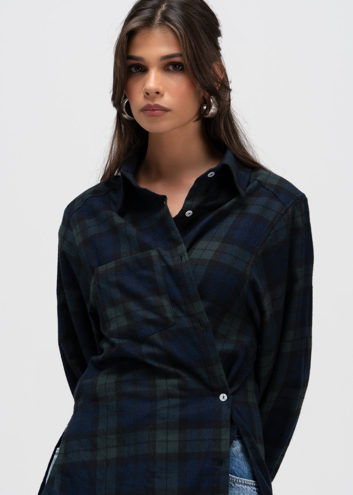 Kelly Tartan Shirt - Navy & Green