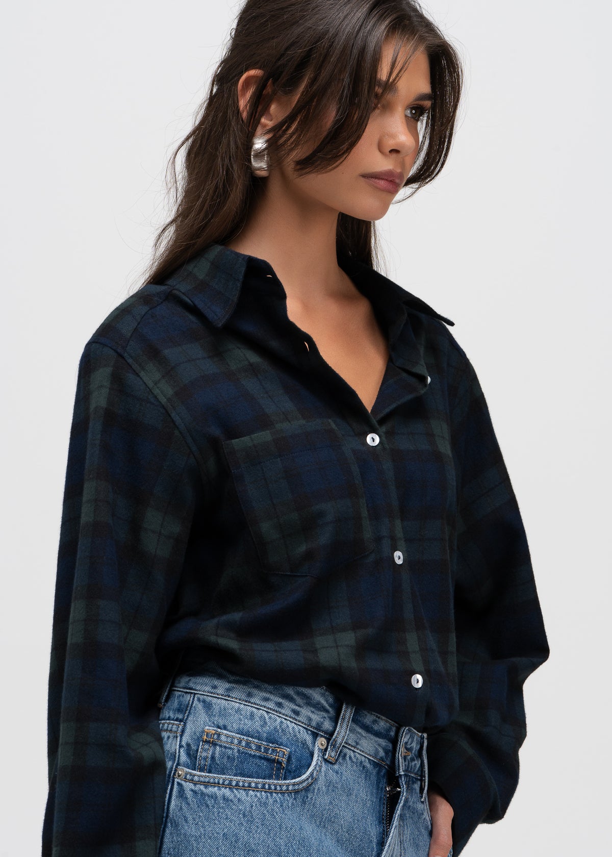 Kelly Tartan Shirt - Navy & Green
