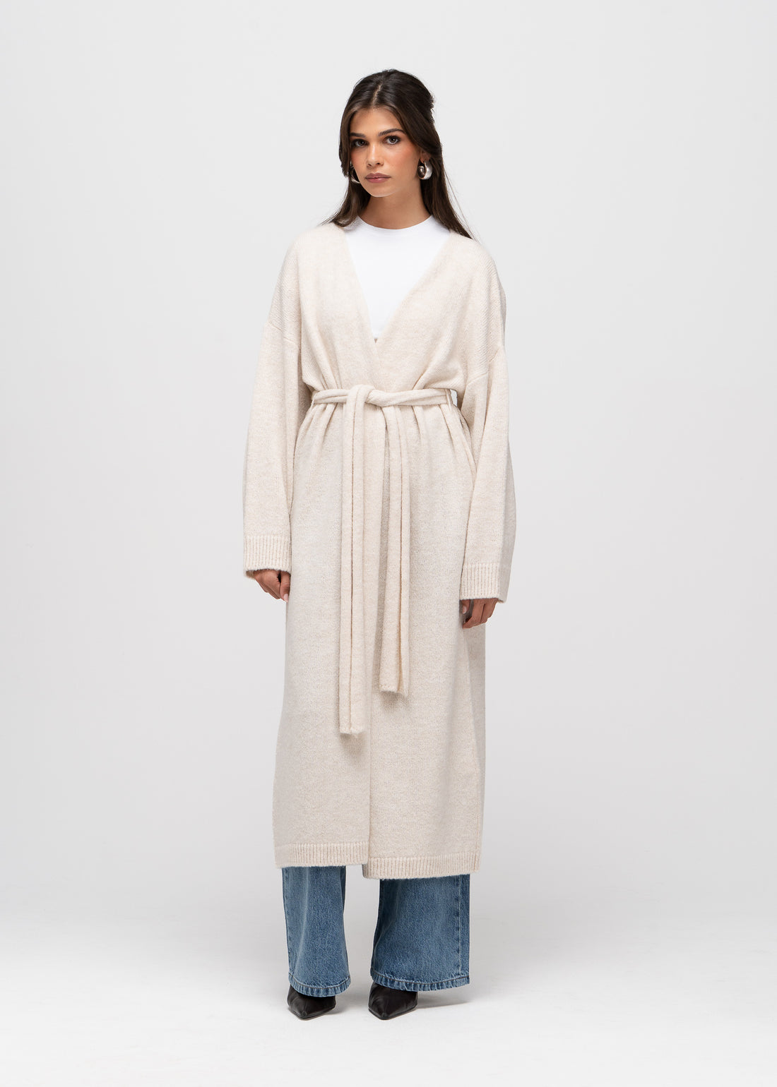 Theo Longline Cardigan with Scarf