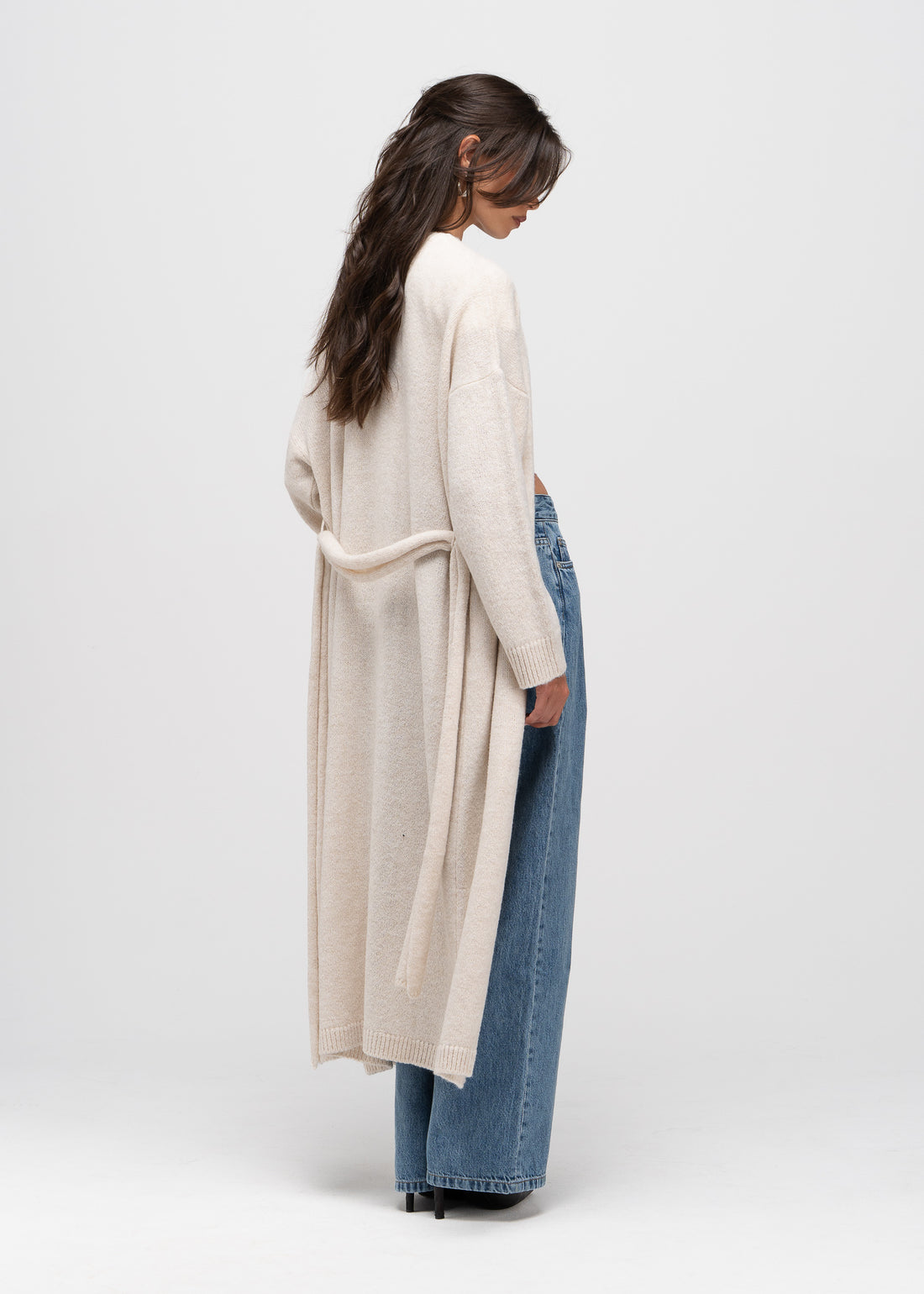 Theo Longline Cardigan with Scarf
