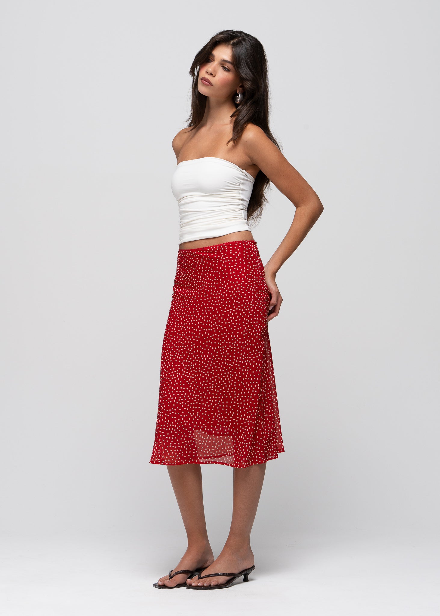 Gemma Polka Dot Midi Skirt