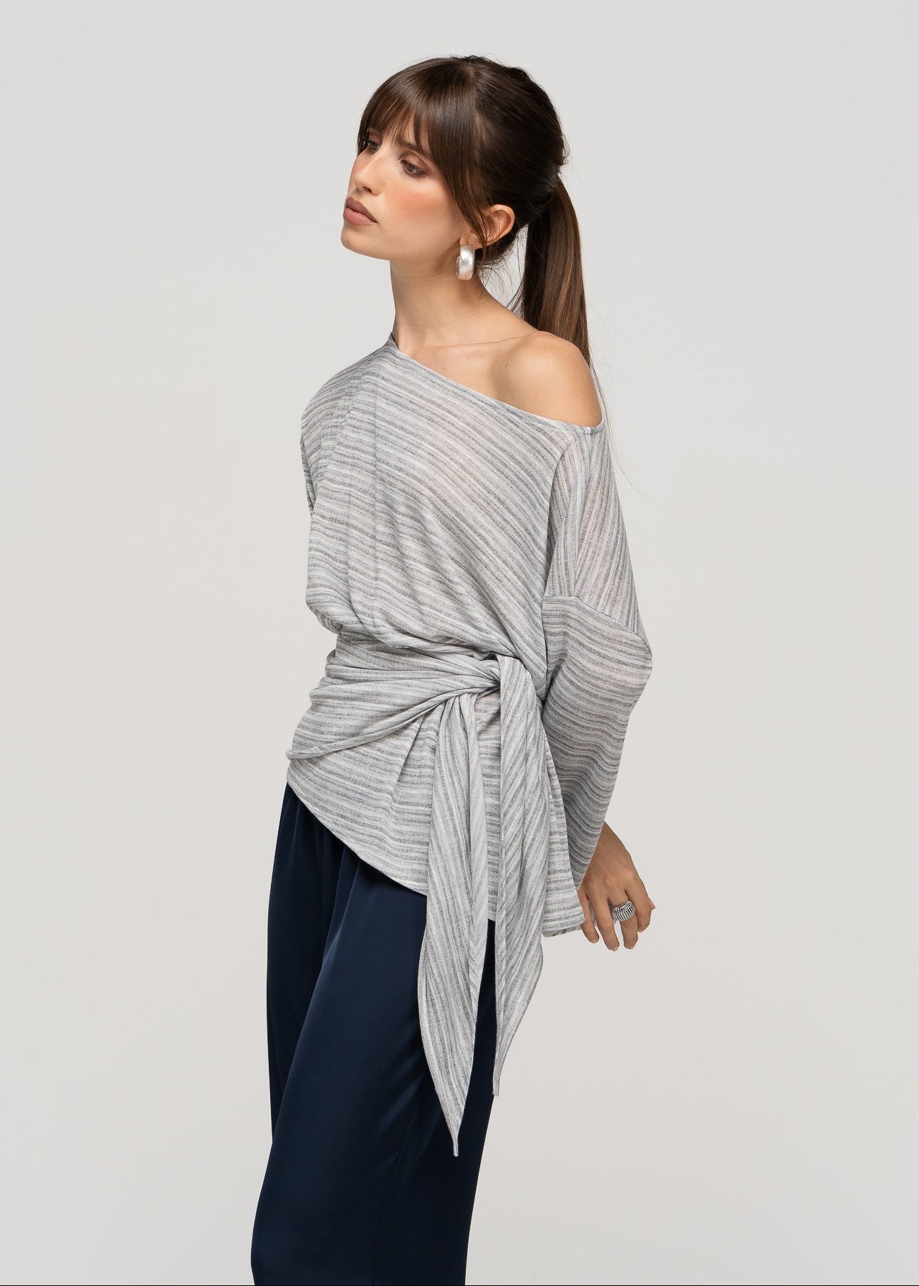 Penelope Off-The-Shoulder Wrap Sweater