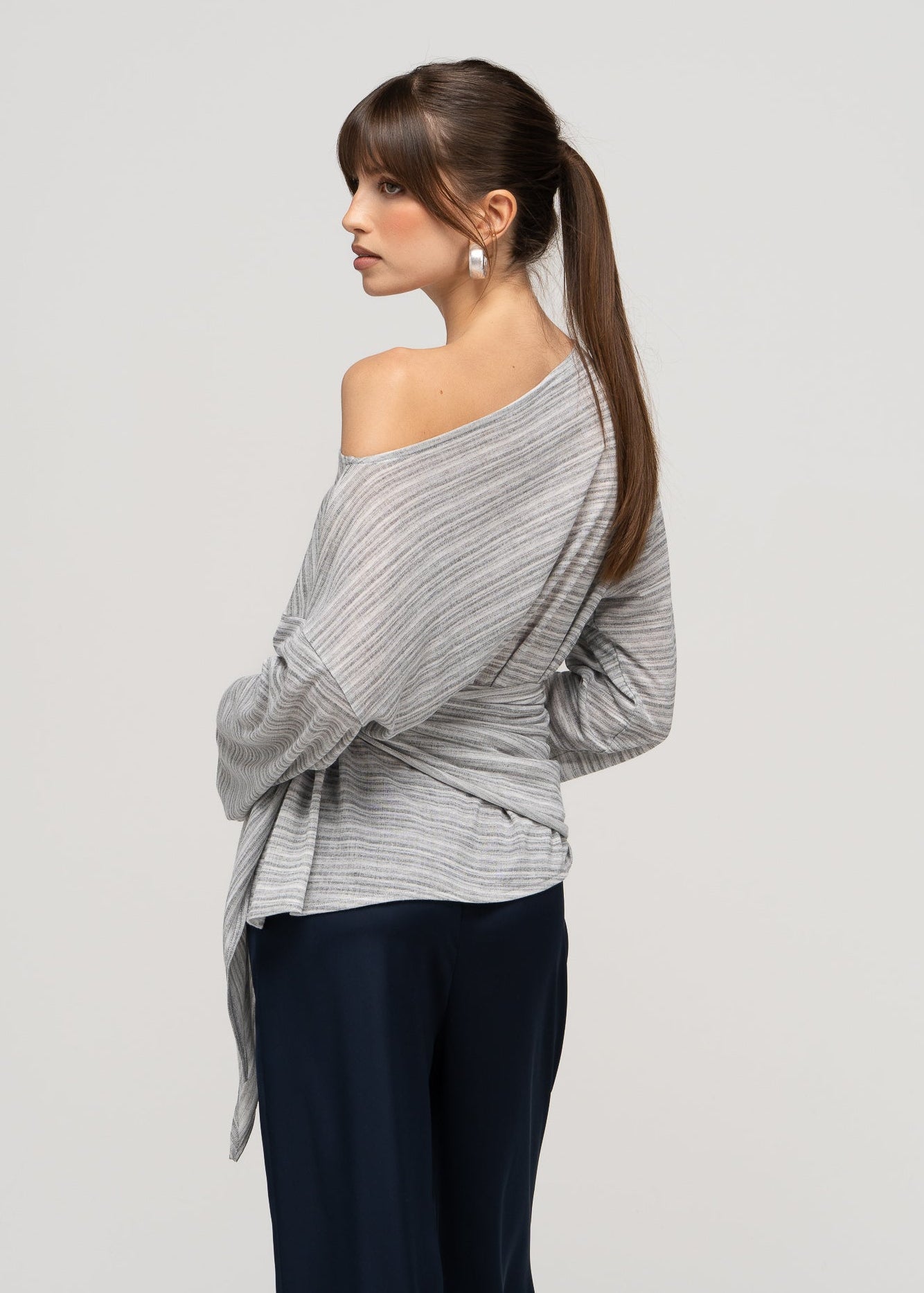 Penelope Off-The-Shoulder Wrap Sweater