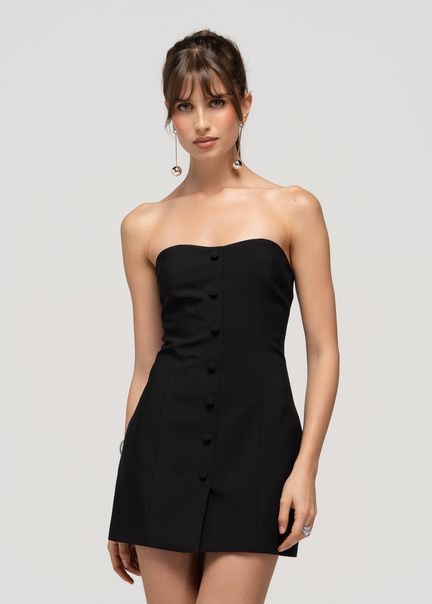 Jagger Strapless Mini Dress - Black