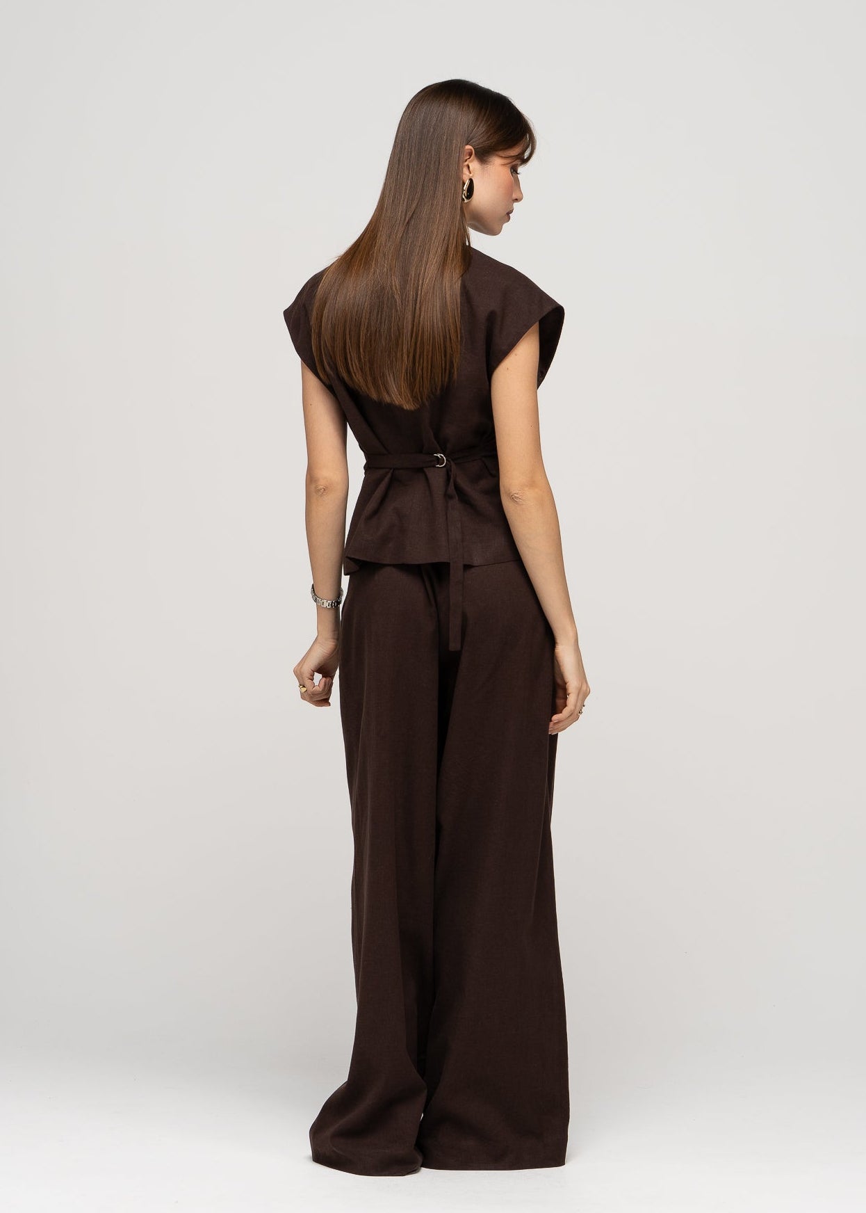 Nolla Linen Wide Leg Trousers